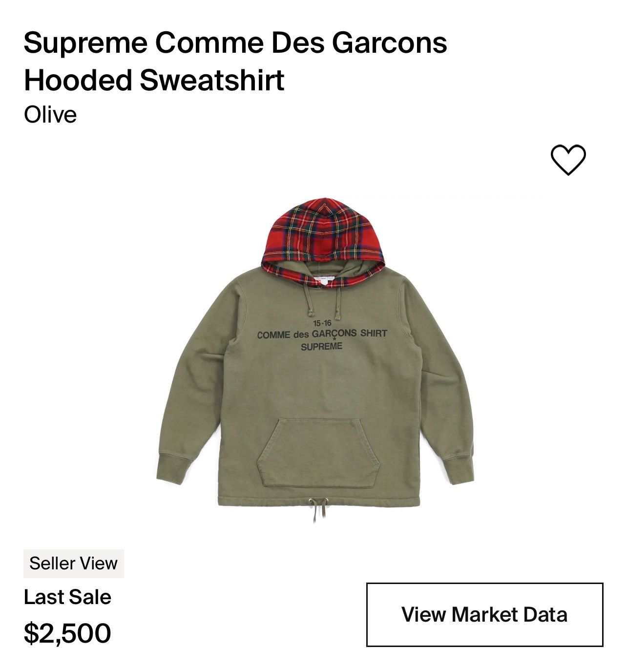 Comme des garcons supreme olive hoodie hotsell