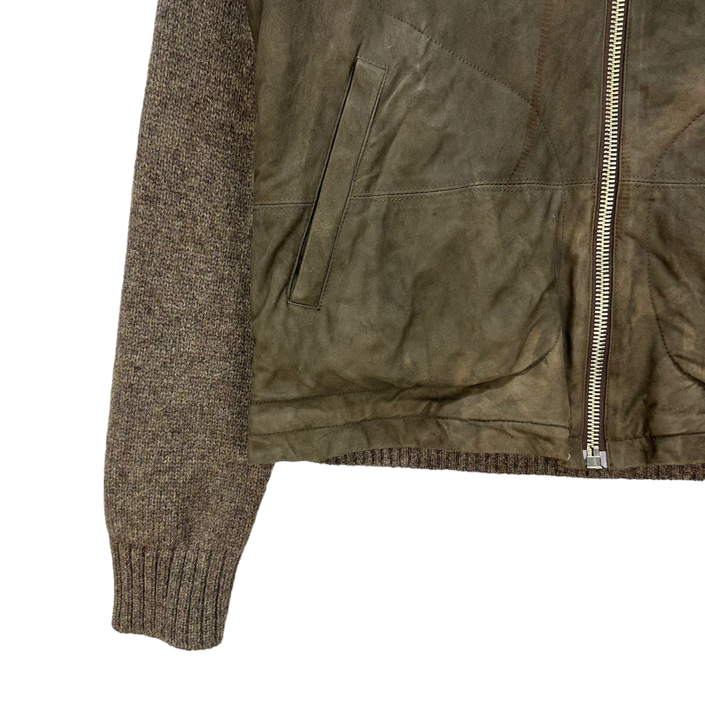 Vintage M.G. VULPINARI SUEDE LEATHER KNIT SLEEVE JACKET #8176-208 Size US M / EU 48-50 / 2 - 4 Thumbnail