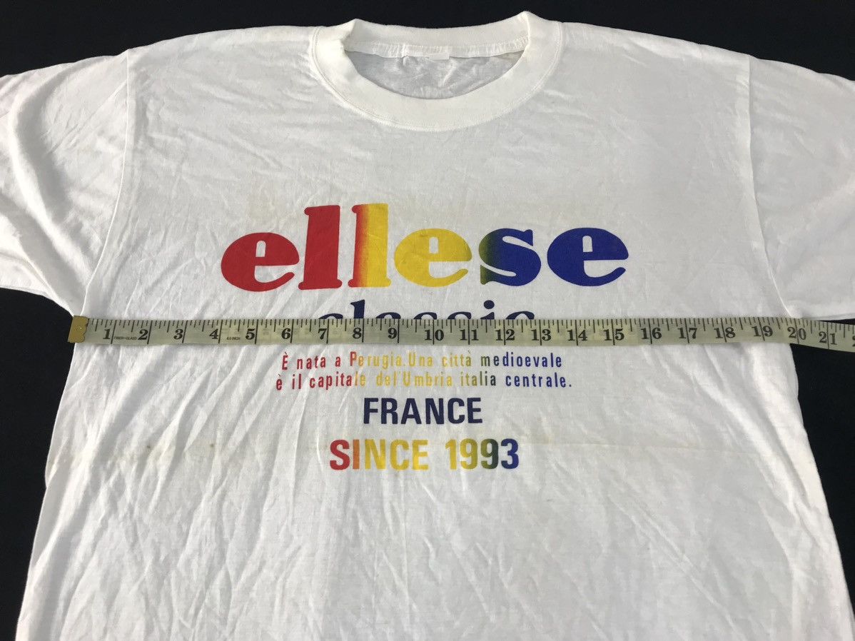 Ellesse × Vintage 90s Hype Ellesse Classic France Since 93 Rainbow Design Tee Size US M / EU 48-50 / 2 - 6 Thumbnail
