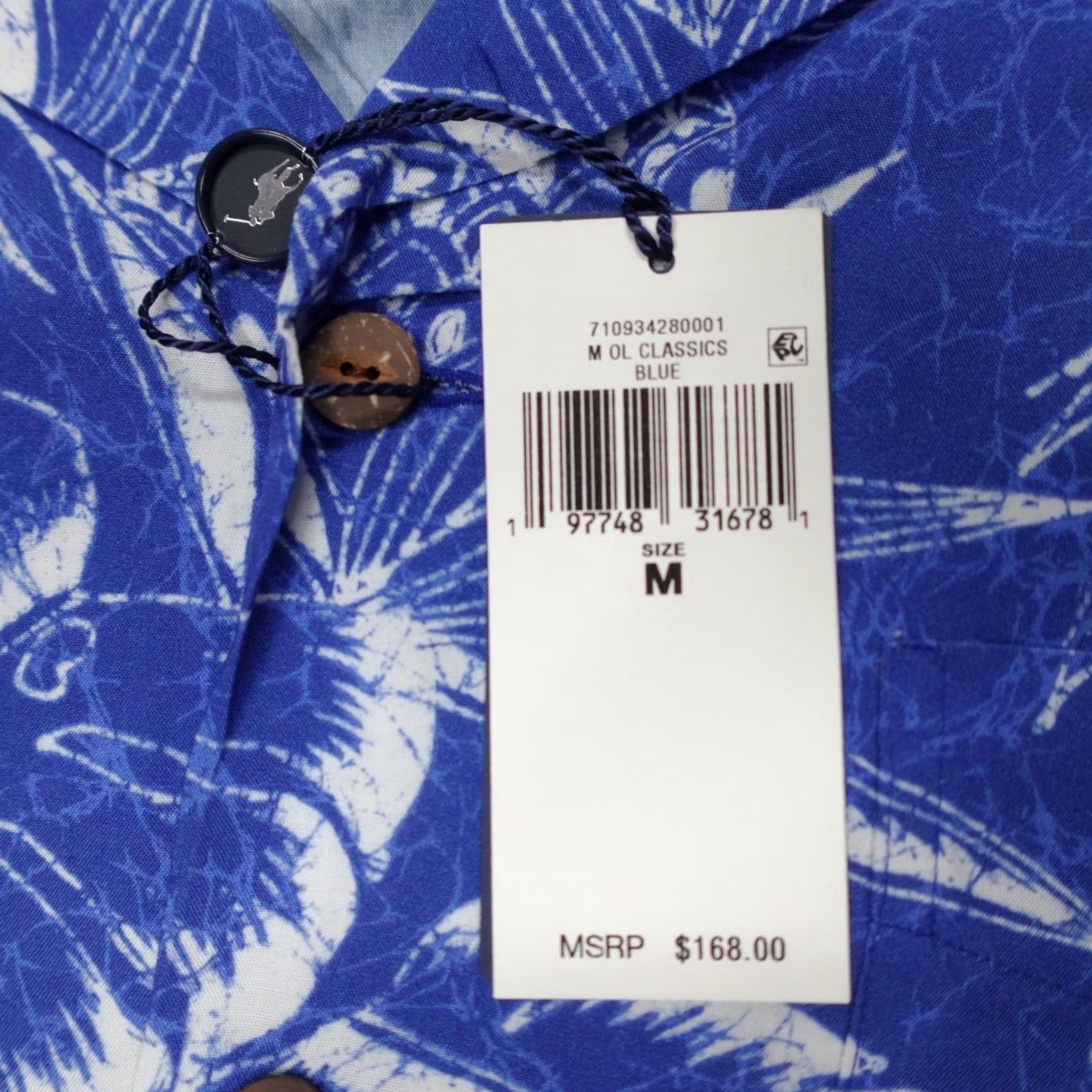 Polo Ralph Lauren Polo Ralph Lauren Classic Fit Hoffman Camp Shirt Hawaiian Blue Men's M Short Sleeve Button-Up Hawaiian Print Casual Travel Size US M / EU 48-50 / 2 - 3 Thumbnail