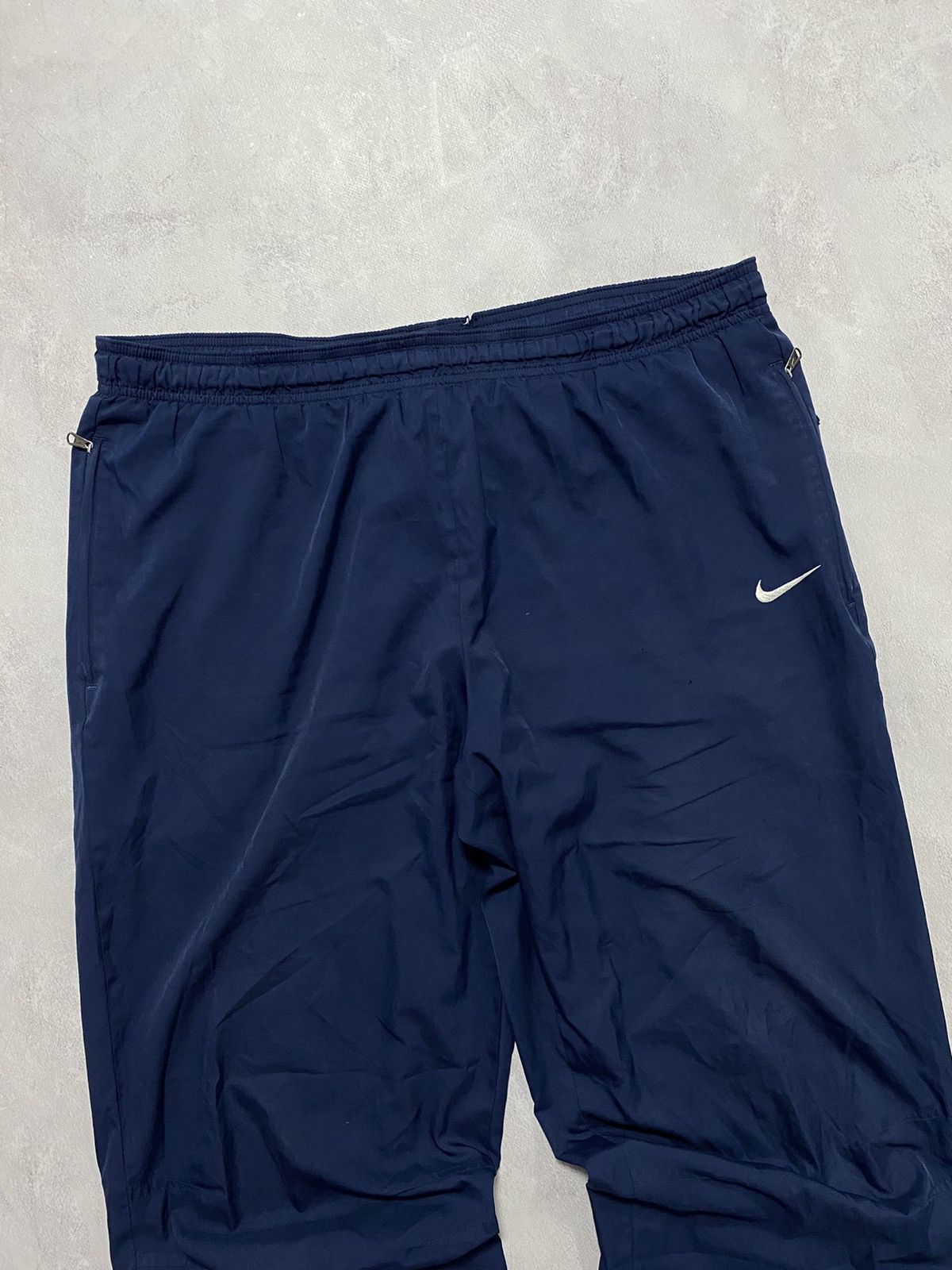 Nike × Vintage Vintage Track Pants Nike Darkblue Swoosh Baggy Size US 36 / EU 52 - 2 Thumbnail