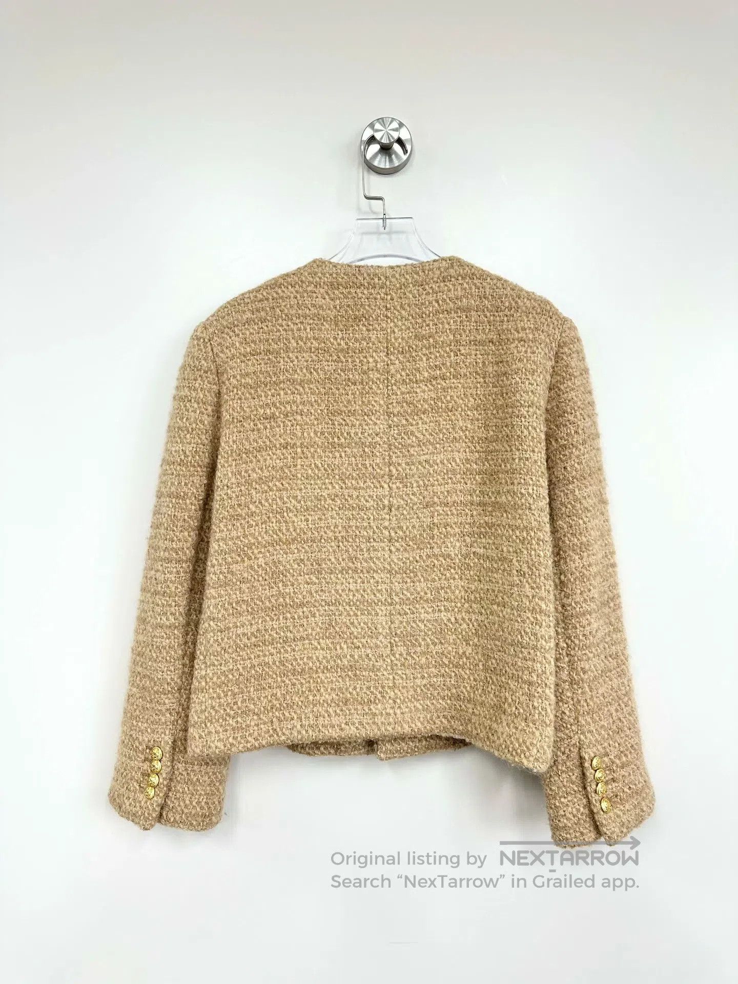 Celine CELINE Camel Gold-Buttoned Chanel-Style Jacket| Size XS / US 0-2 / IT 36-38 - 2 Thumbnail