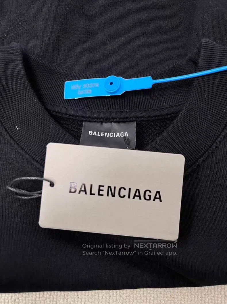 Balenciaga Balenciaga Collar Embroidered Raglan Sleeve Sweatshirt Size US L / EU 52-54 / 3 - 5 Thumbnail