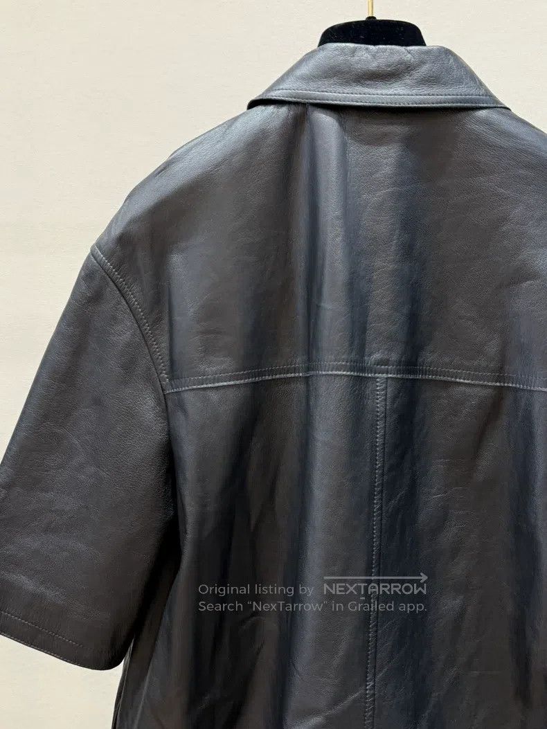 Brunello Cucinelli Brunello Cucinelli Black short-sleeved leather jacket, loo Size US XS / EU 42 / 0 - 6 Thumbnail