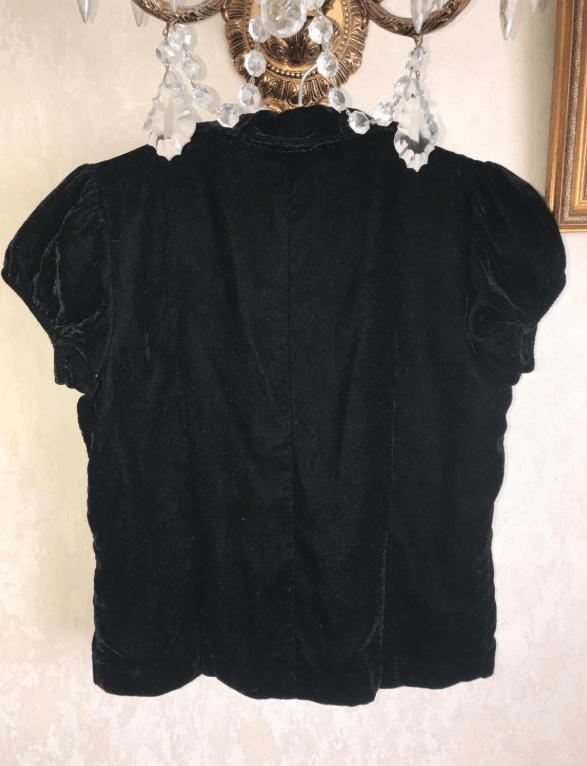 Cherokee 90s Vintage Black Velvet Bolero by Cherokee. Size XS / US 0-2 / IT 36-38 - 3 Thumbnail