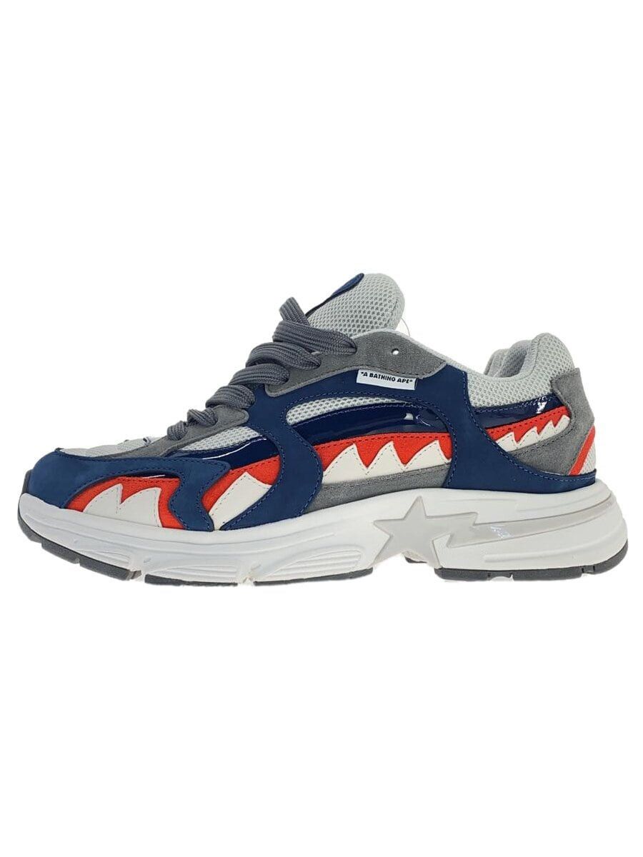 Bape A Bathing Ape Bapesta Shark White Navy Size US 9 / EU 42 - 1 Thumbnail