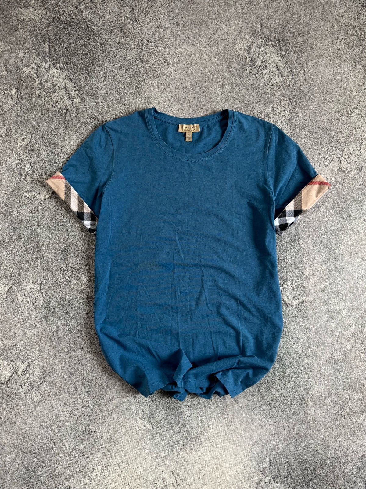 Burberry Brit Short Sleeve T Shirt Top Nova Check Trim Sz XL