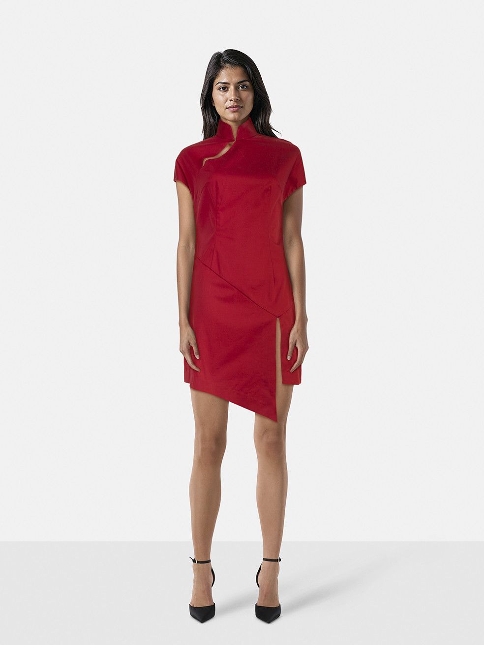 Red Mini Qipao Dress