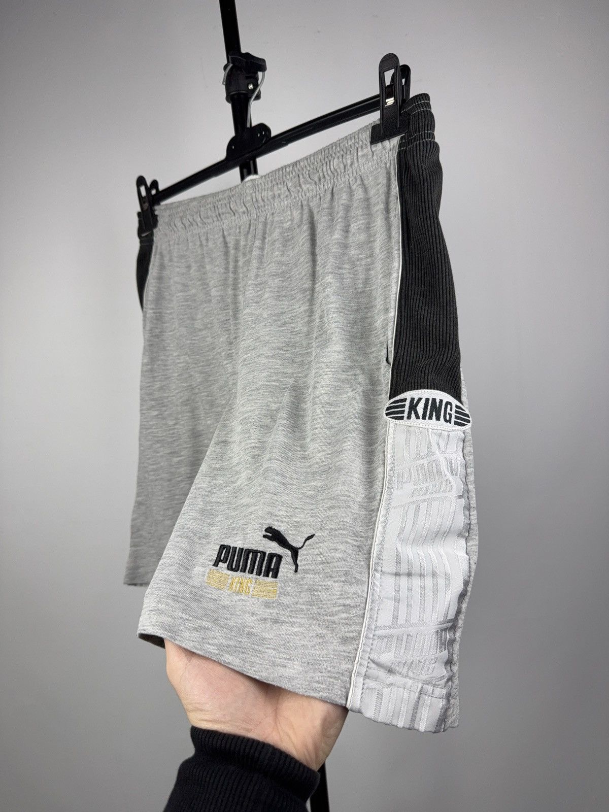 Puma Vintage 90s Retro Puma KING Shorts Grey Y2K S Size US 30 / EU 46 - 3 Thumbnail