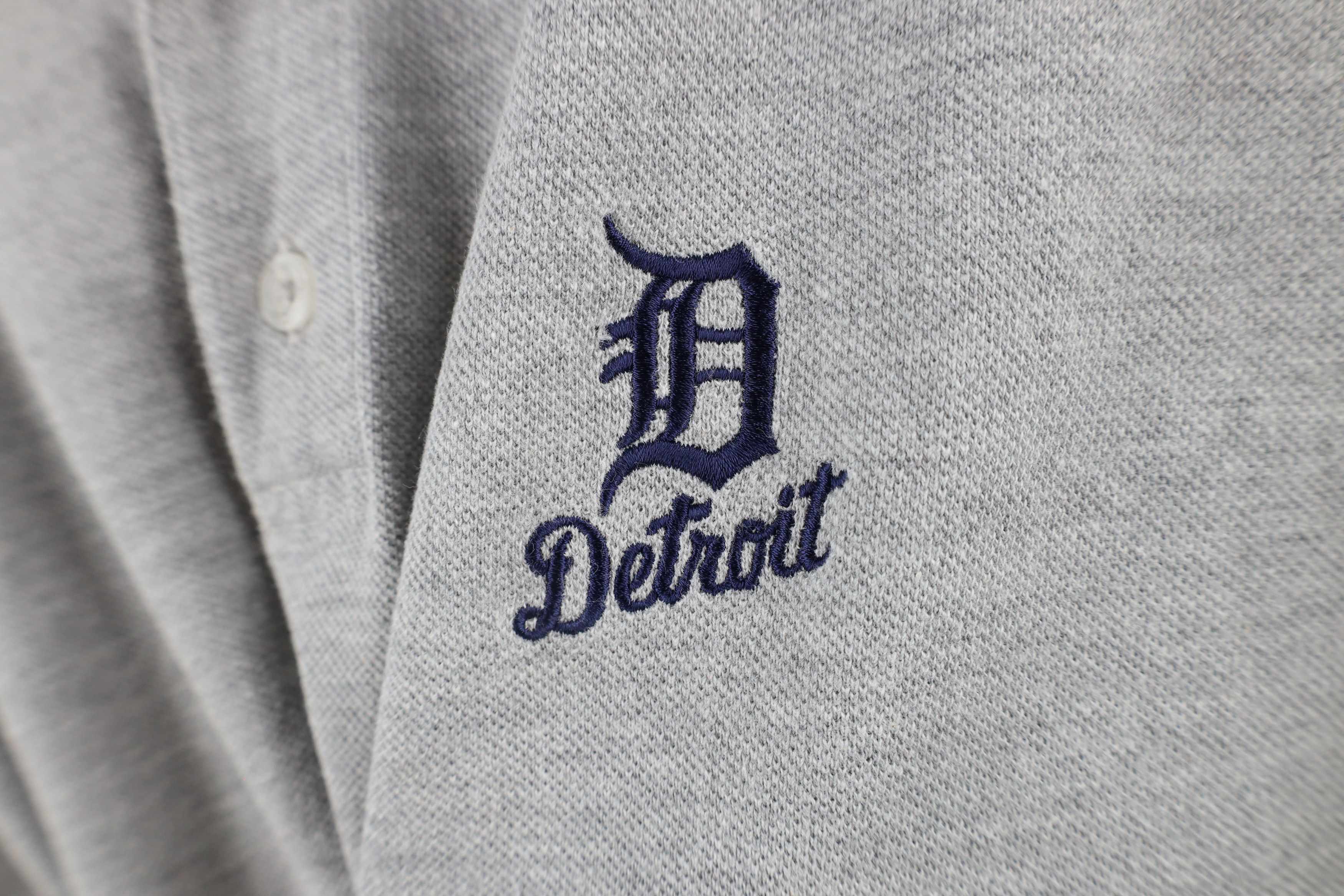 Vintage Vintage 90s Out Old English D Detroit Tigers Baseball Polo Size US M / EU 48-50 / 2 - 6 Thumbnail