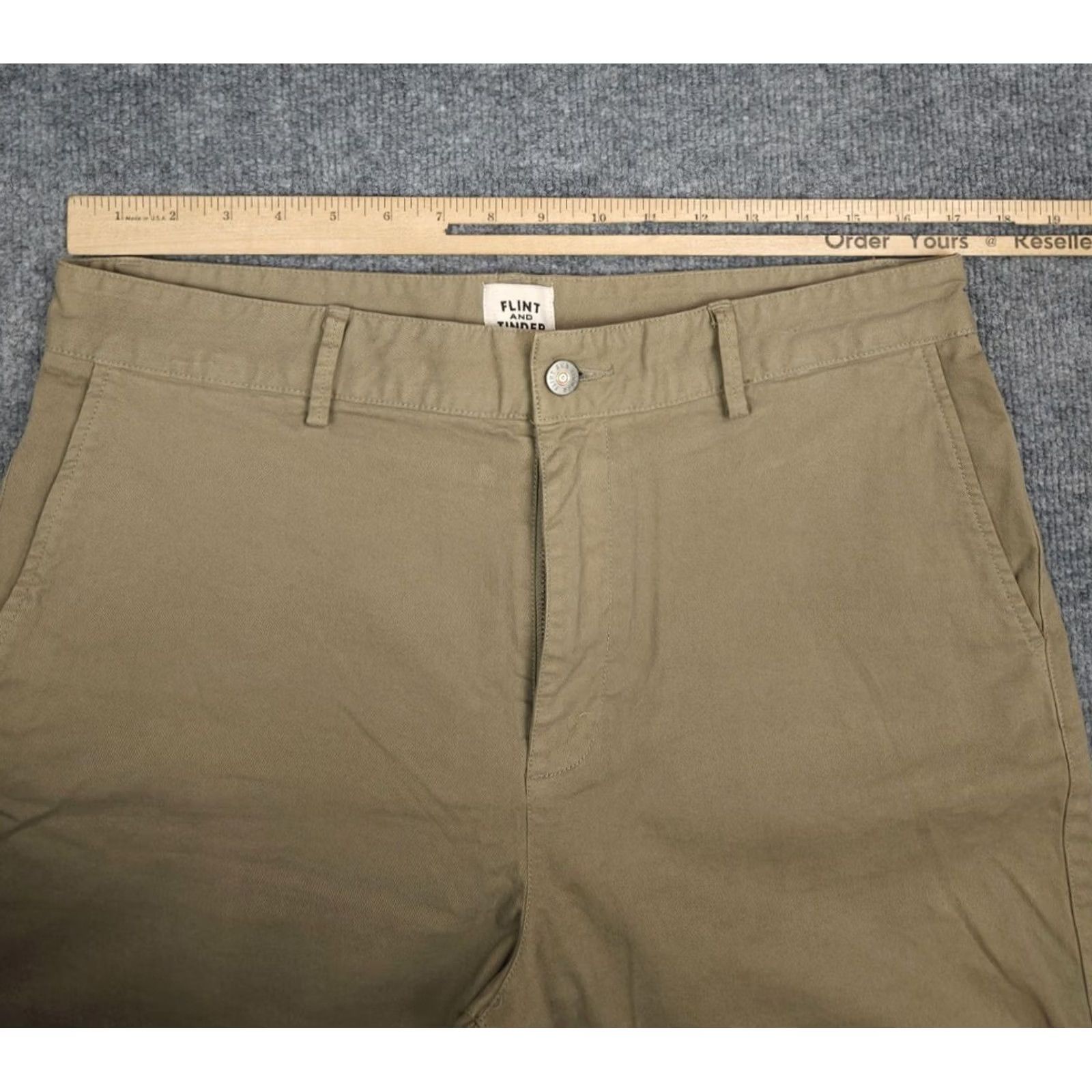 Flint And Tinder Flint and Tinder Huckberry Shorts Men's Beige 33 7" Inseam Cotton Size US 33 - 7 Thumbnail