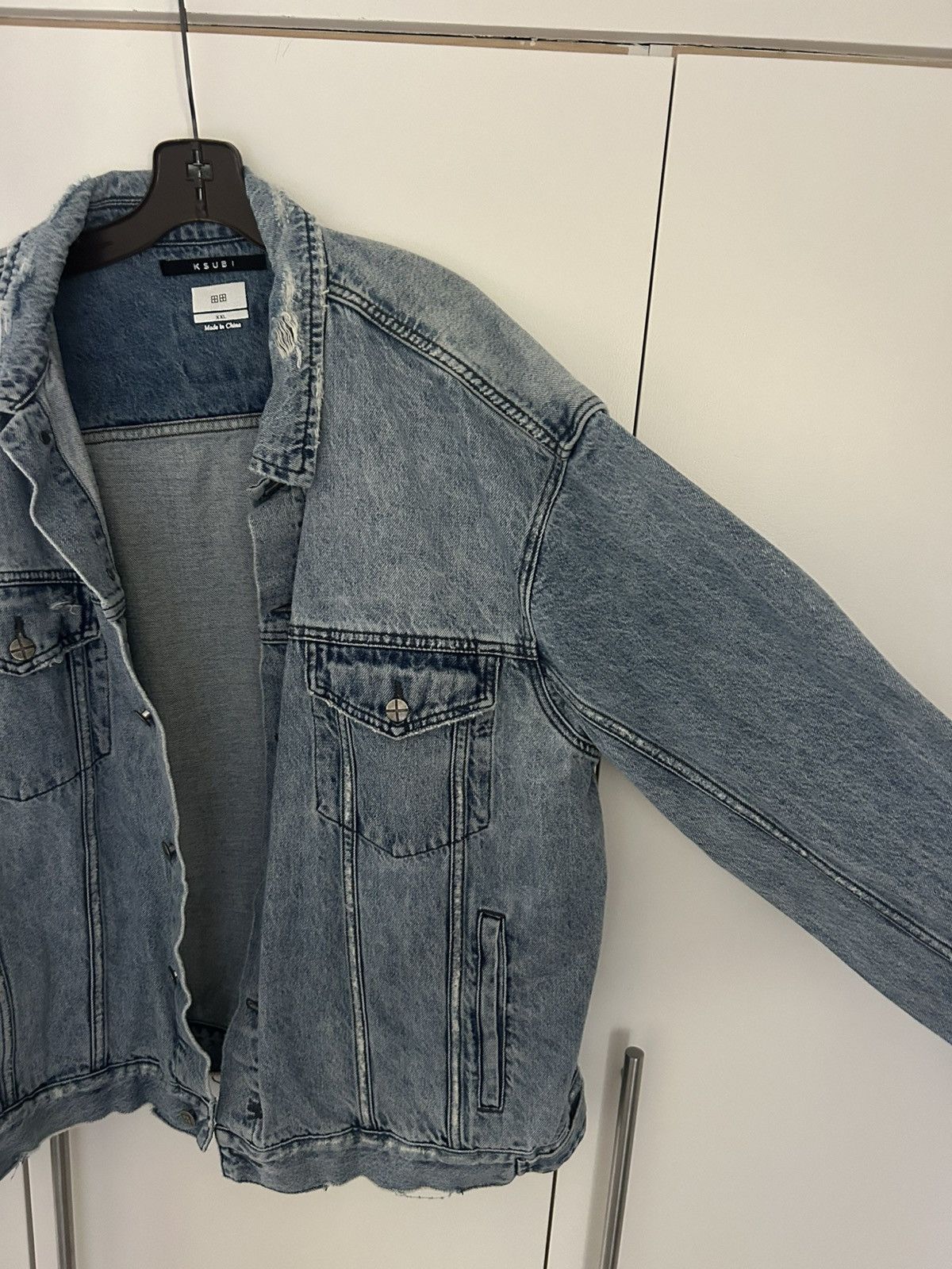 Ksubi Ksubi Distressed Jean Jacket Size US XXL / EU 58 / 5 - 4 Thumbnail