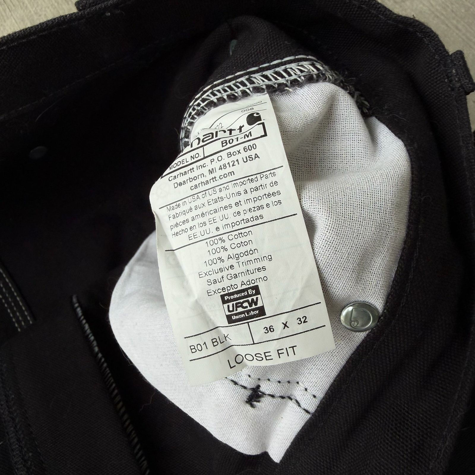 Carhartt × Vintage Carhartt black double knee work wear carpenter pants Size US 37 - 7 Thumbnail