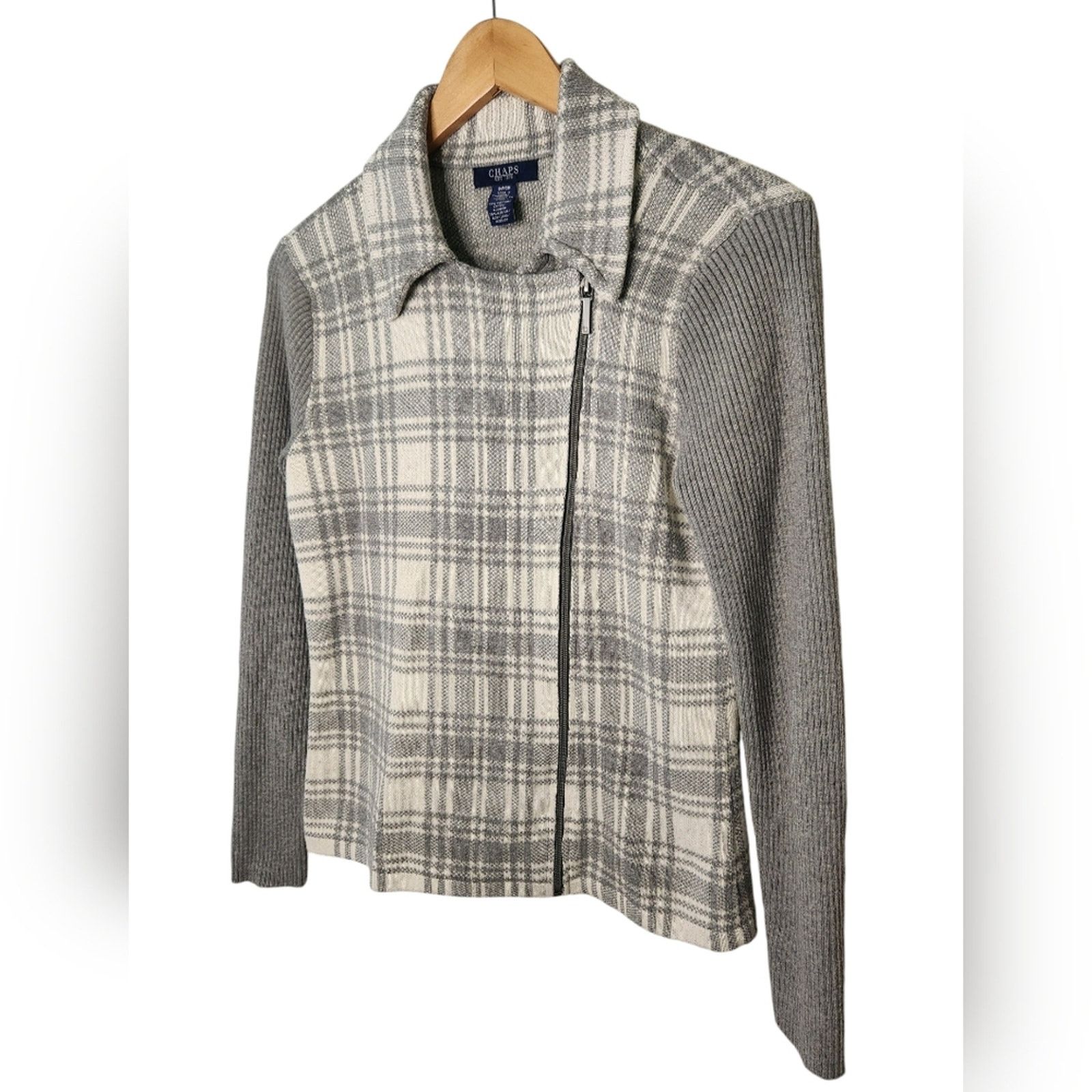 Chaps Chaps Ralph Lauren Plaid Zip Cardigan Sweater Jacket Small Size S / US 4 / IT 40 - 5 Thumbnail