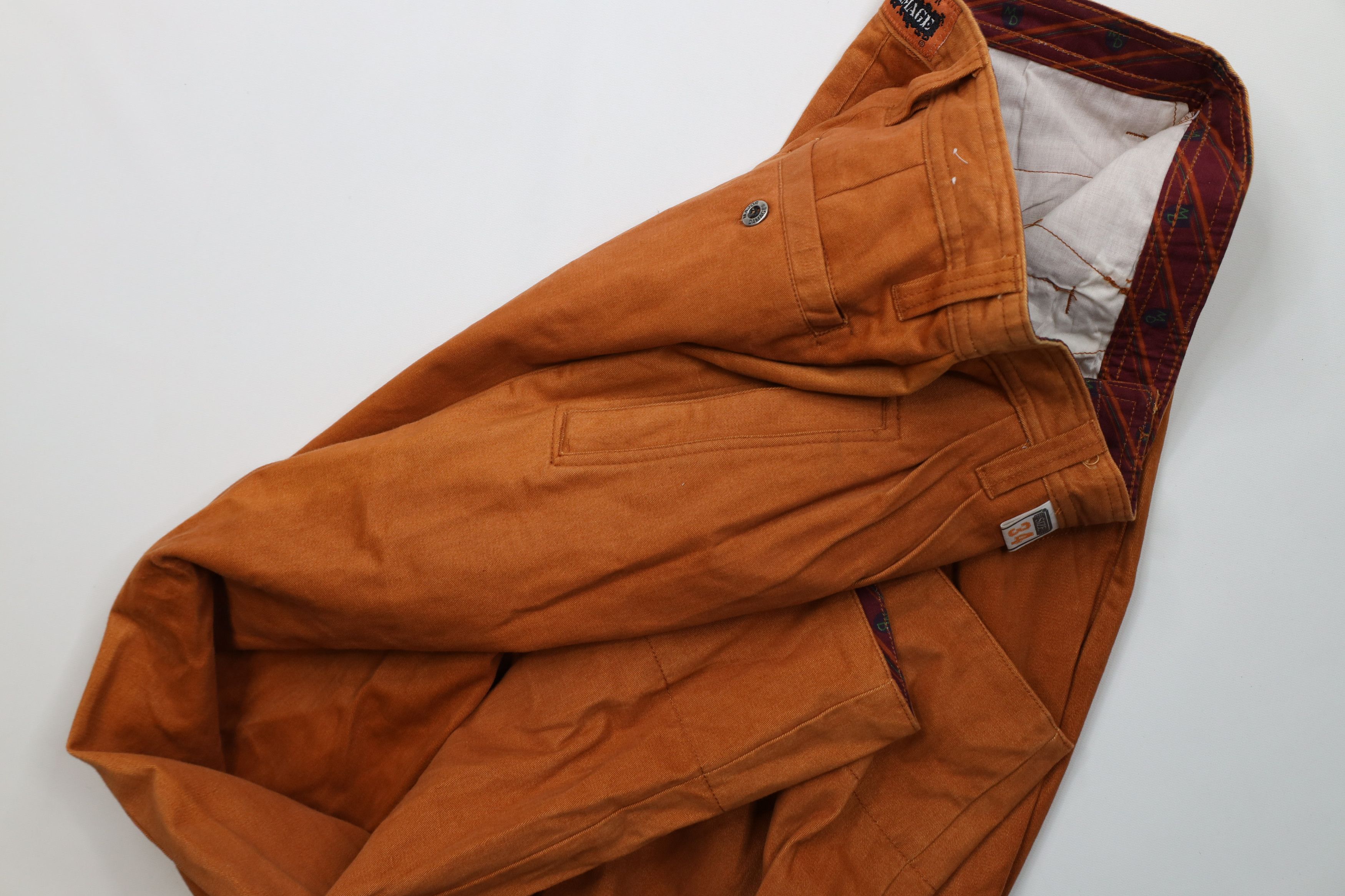 Vintage Deadstock Vintage 90s Streetwear Cuff Tapered Pants Orange Size US 34 / EU 50 - 8 Thumbnail