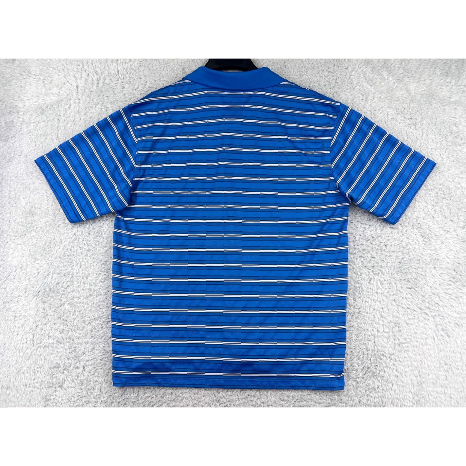 Vintage Grand Slam Polo Shirt Mens XL Blue Striped 100% Polyester Golf Polo Shirt Mens XL Blue Striped Size US XL / EU 56 / 4 - 2 Thumbnail