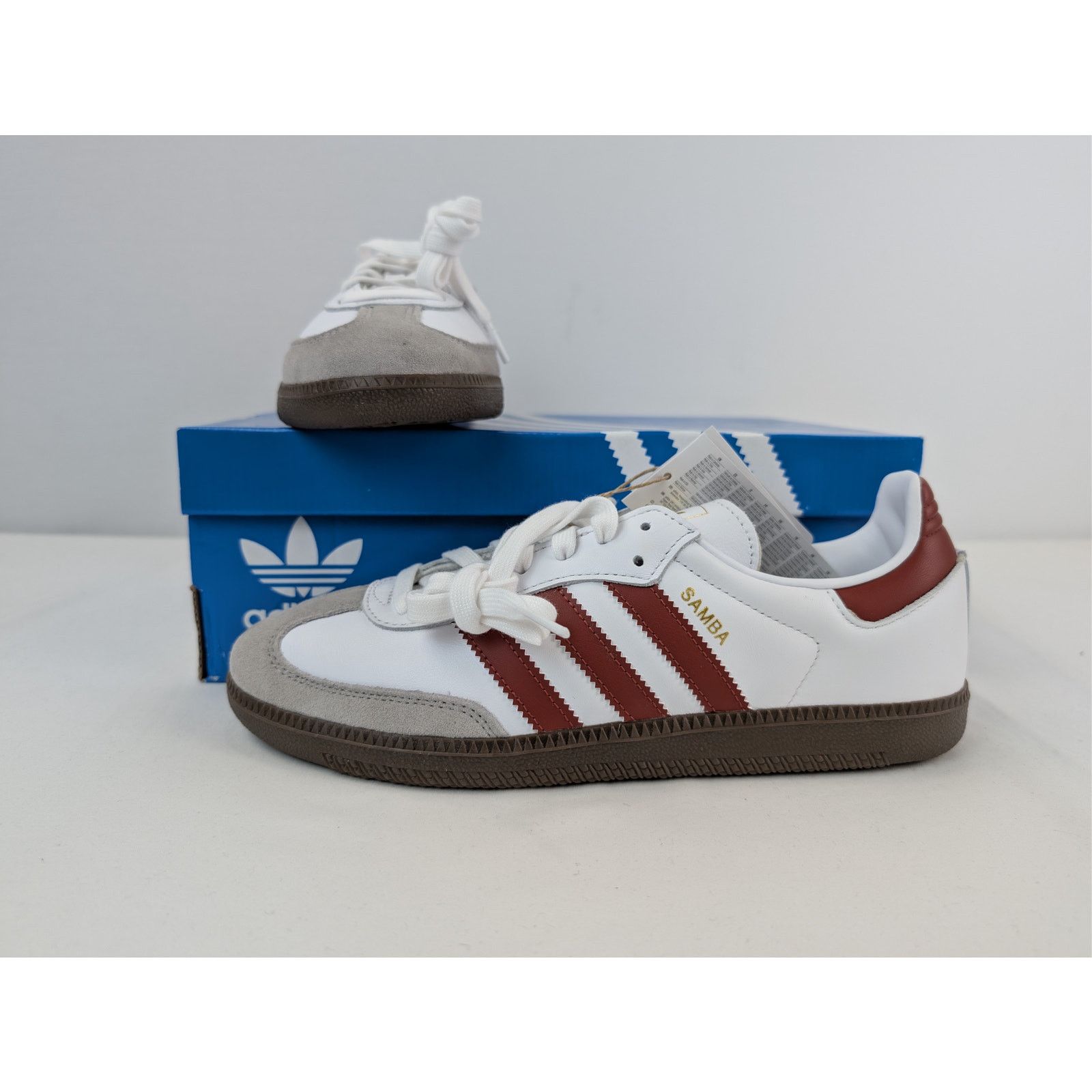 Adidas o1rshd1 Samba OG Sneaker in Footwear White / Preloved Ruby Size US 8.5 / EU 41-42 - 18 Thumbnail