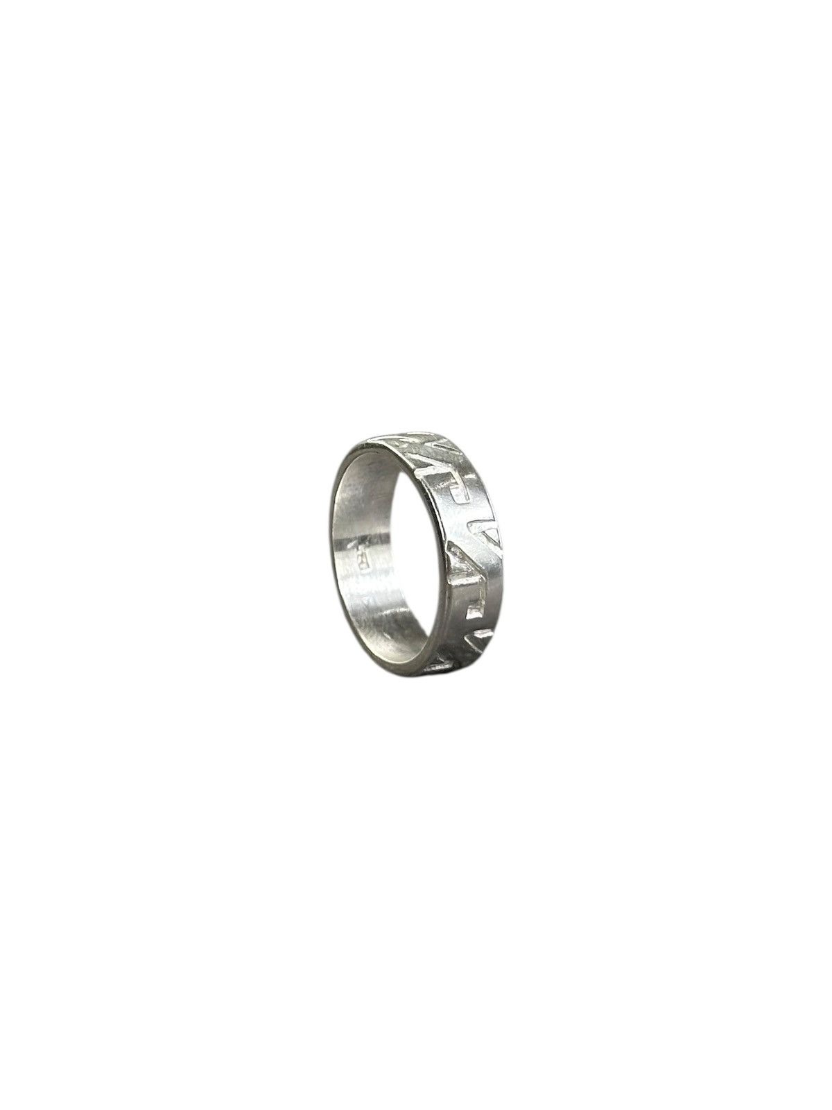 Native VINTAGE IRISH TRIBAL GEOMETRY DESIGN STERLING SILVER RING Size ONE SIZE - 4 Thumbnail