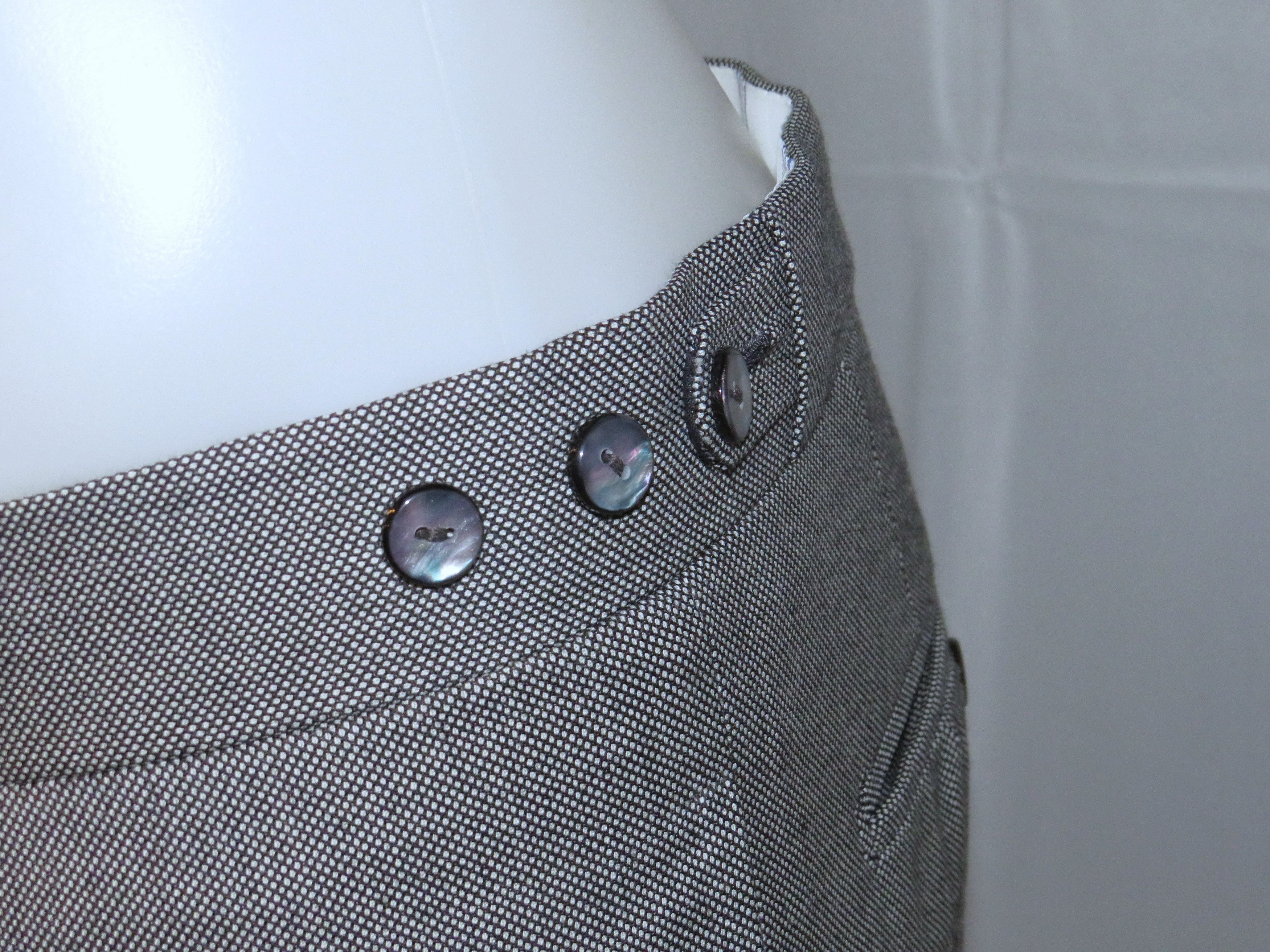 Henry Poole × Savile Row Bespoke Gray Birdseye Two Button Suit 36S Size 36S - 16 Thumbnail