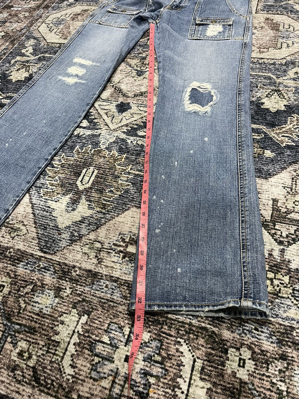 Boycott × If Six Was Nine × Vintage Vintage BOYCOTT Bush Pants Distressed Denim Pants Size US 33 - 20 Thumbnail