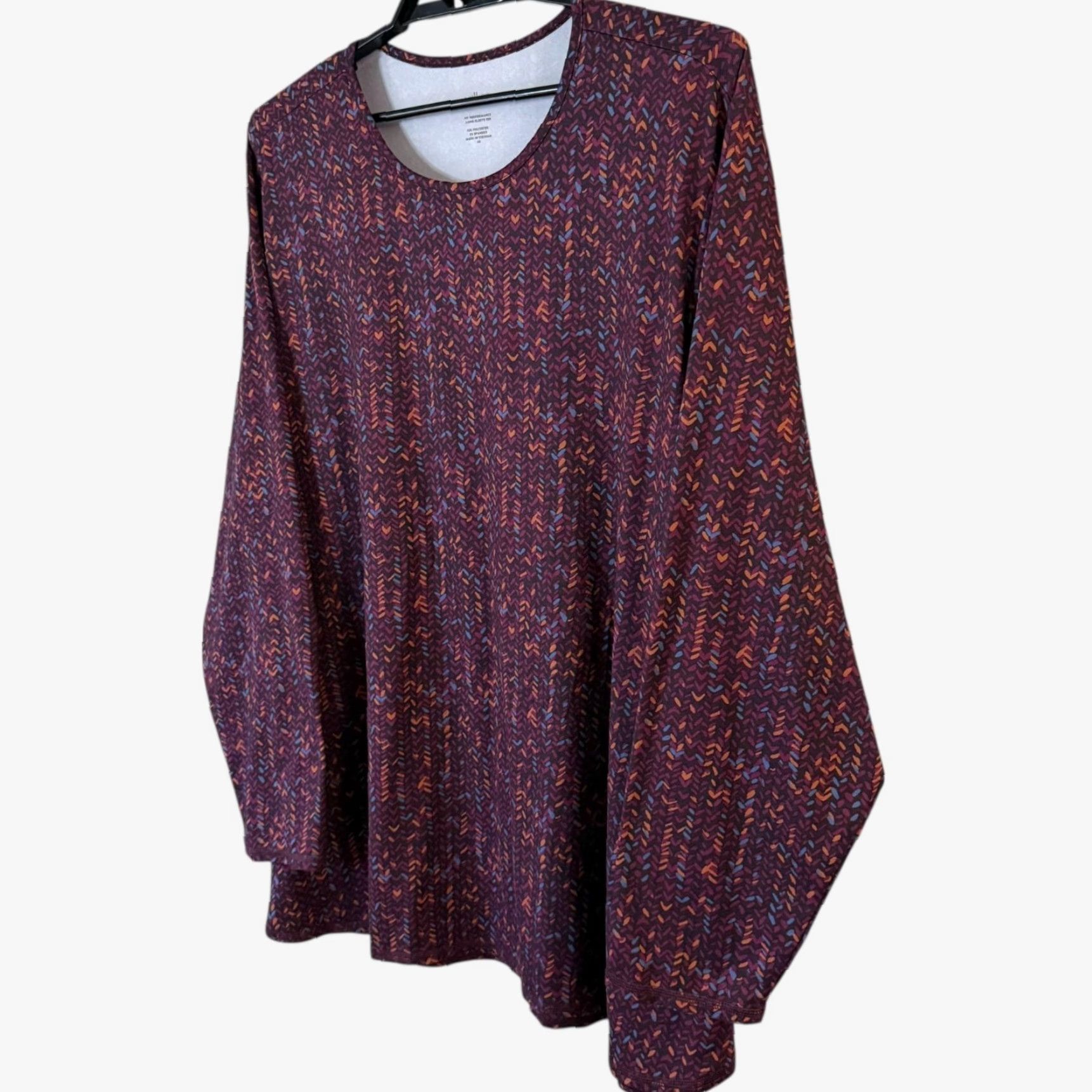 J. Jill J.Jill Fit Performance Long-Sleeve Tee Purple Women's 4X Athletic Stretch Shirt Size XXL / US 16-18 / IT 52-54 - 2 Thumbnail