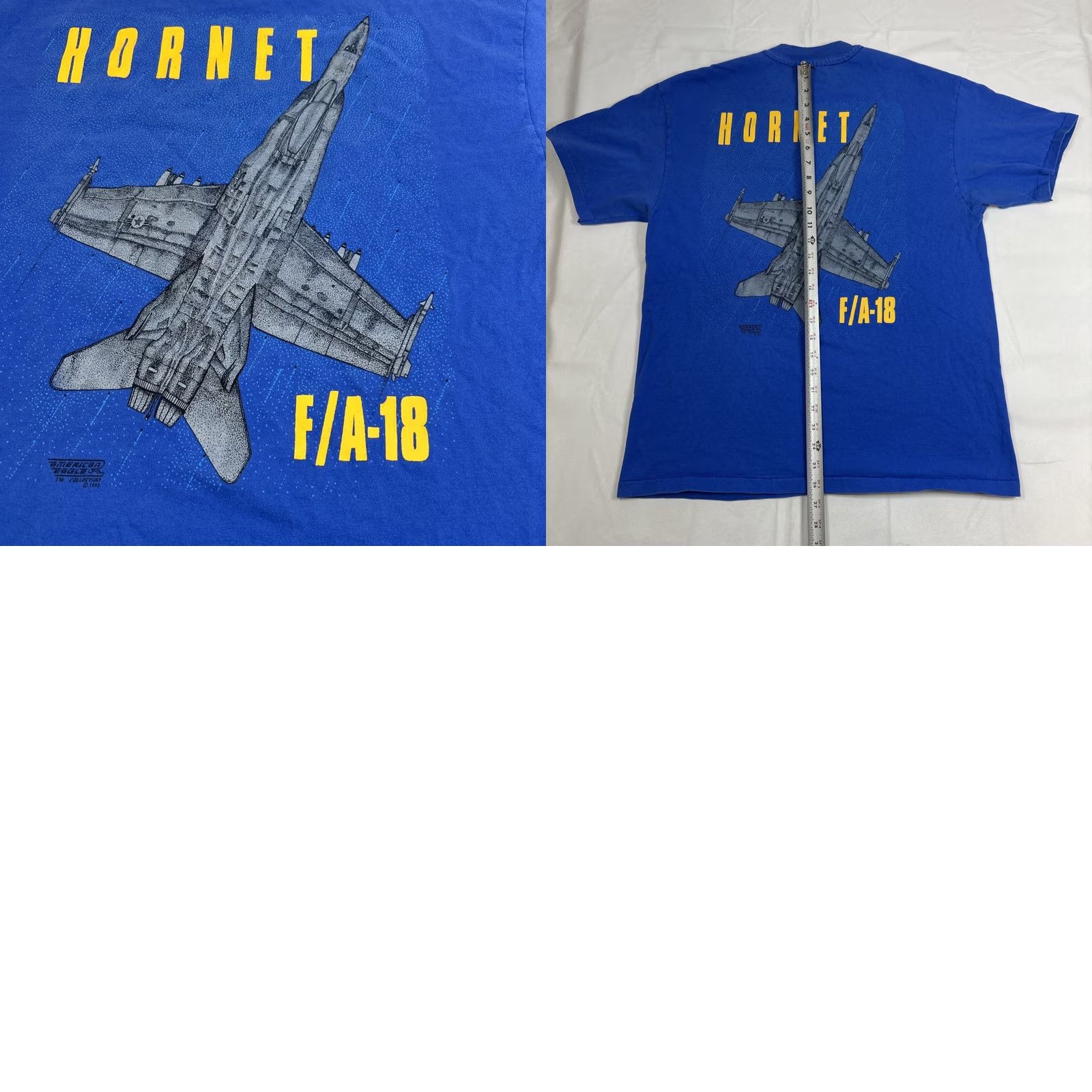 Hanes VINTAGE Hanes Beefy-T T-Shirt Men L Blue Graphic 90s USA Military Hornet F/A-18 Stingers Hanes Beefy- T Mens Size US L / EU 52-54 / 3 - 8 Thumbnail
