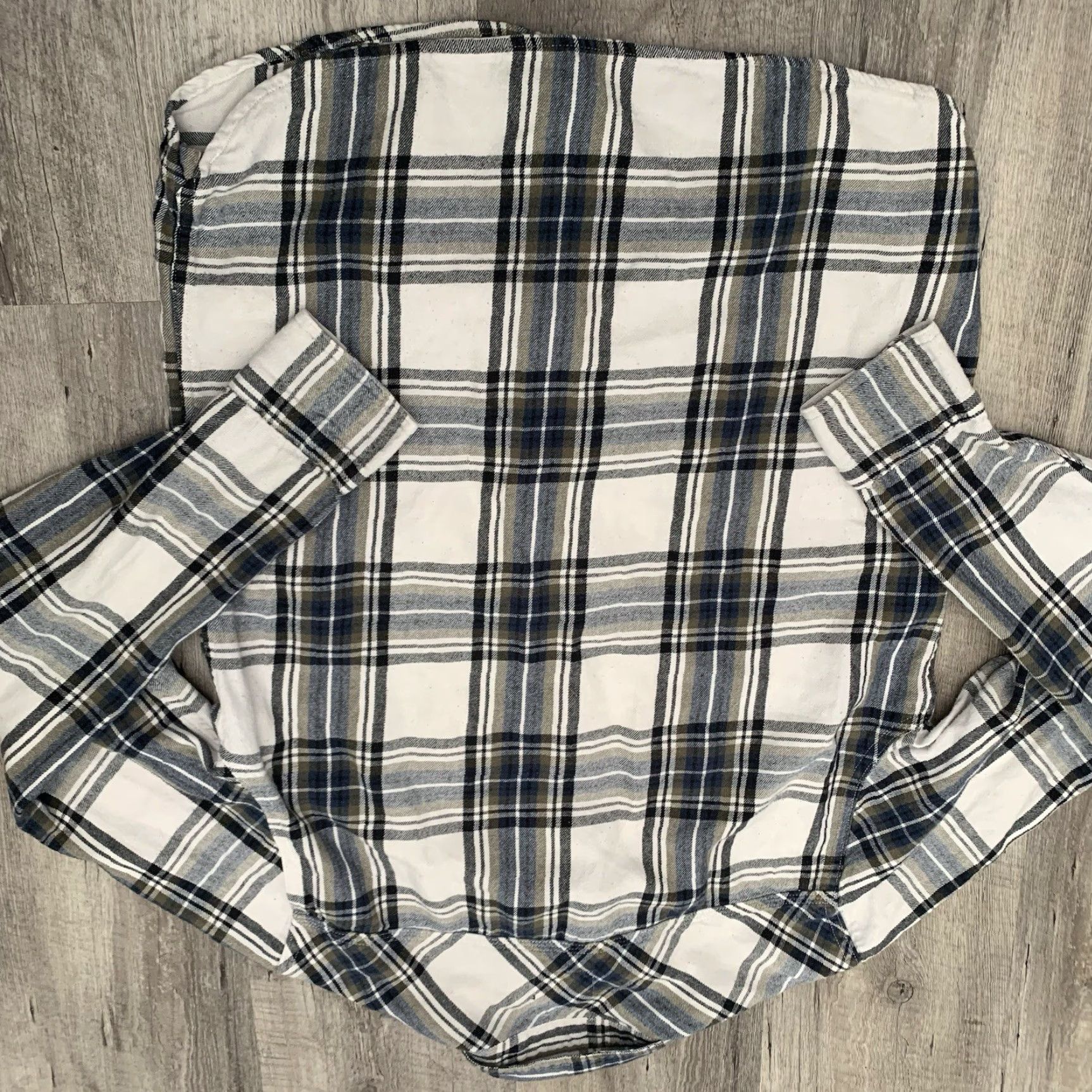 Levi's Levi’s Shirt Men Small Plaid Button-Up 100% Cotton Pockets Beige Flannel Casual Western 90s? (Oops) Size US S / EU 44-46 / 1 - 5 Thumbnail