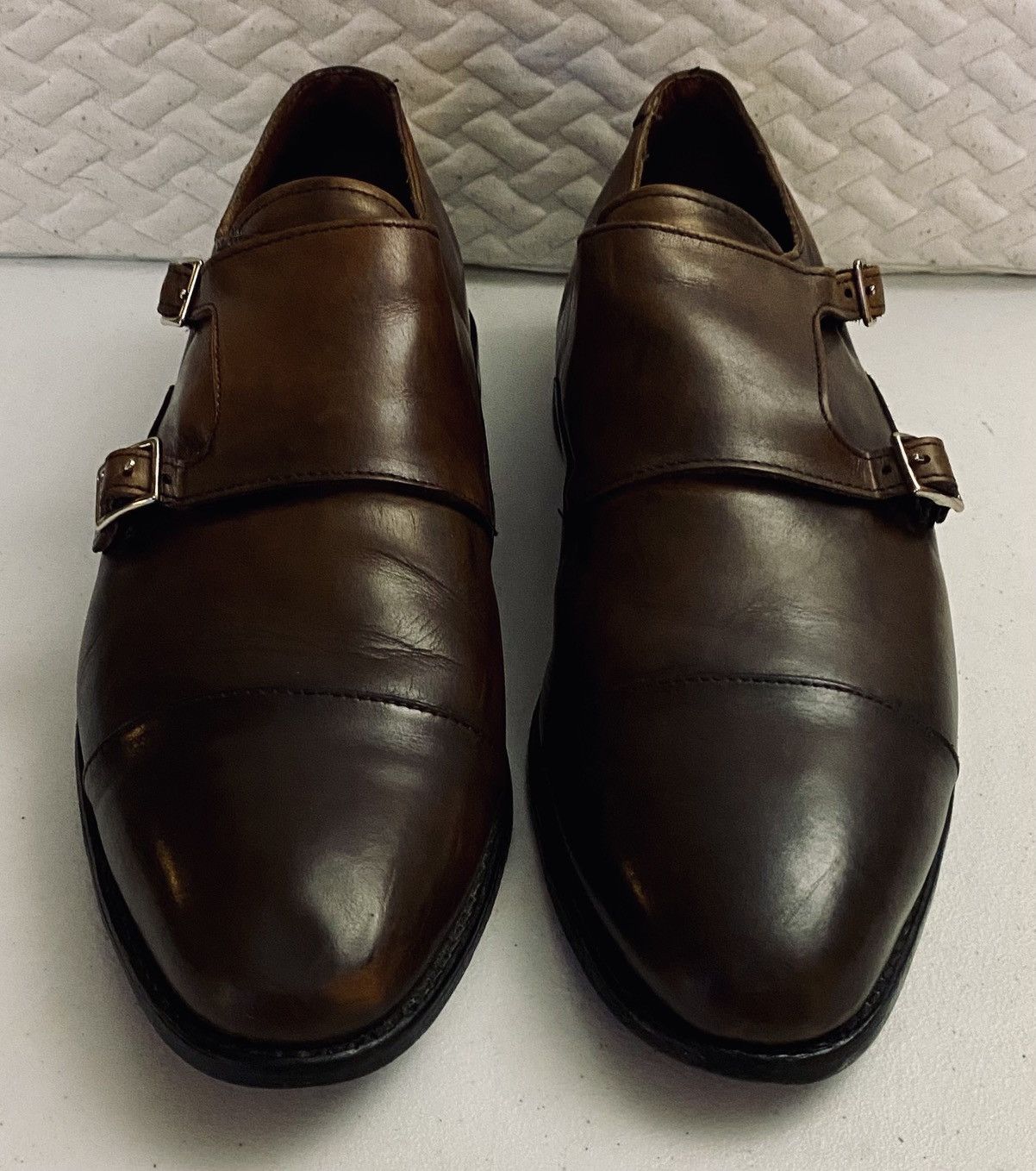 Allen Edmonds Allen Edmonds Brown Mora 2.0 Double Monk Strap Cap Toe 13 E Size US 13 / EU 46 - 8 Thumbnail