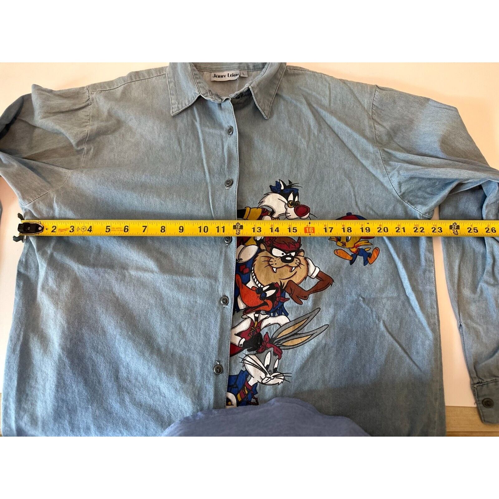 Other JERRY LEIGH 2008-LOONEY TUNES-Bugs, Tweety, Taz...Button Up. Size L / US 10 / IT 46 - 14 Thumbnail