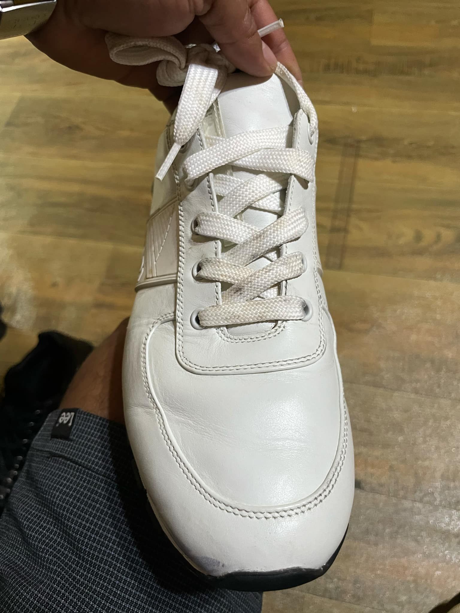 Prada Prada Men’s Vitello Plume Trainers Leathers White Size US 10 / EU 43 - 2 Thumbnail