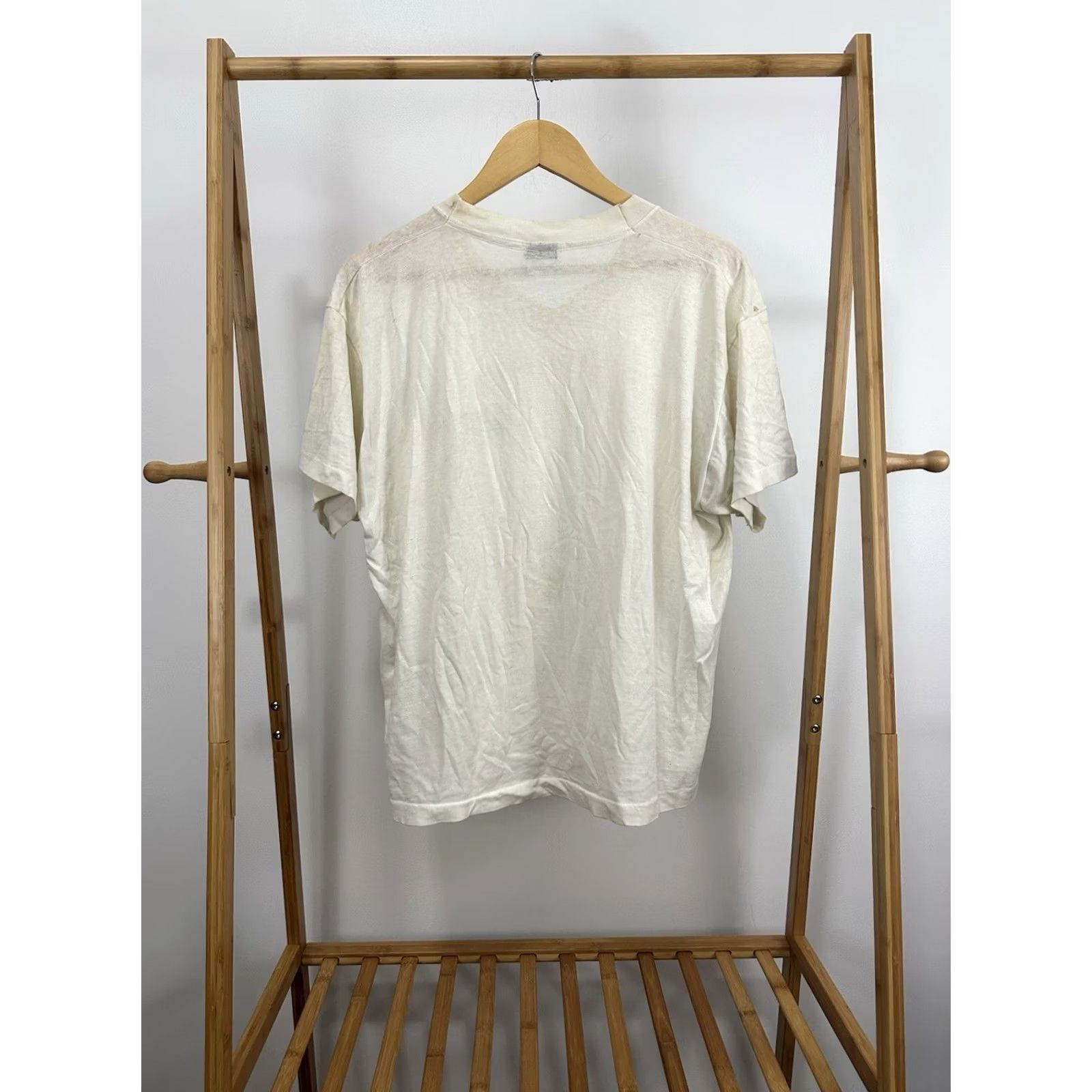 Vintage VTG Gorin's Ice Cream Homemade Paper Thin Burnout Worn Boxy T-Shirt Size XL Shirt Mens XL Cream Grunge Distressed 90s Boxy Rock Size US XL / EU 56 / 4 - 2 Thumbnail