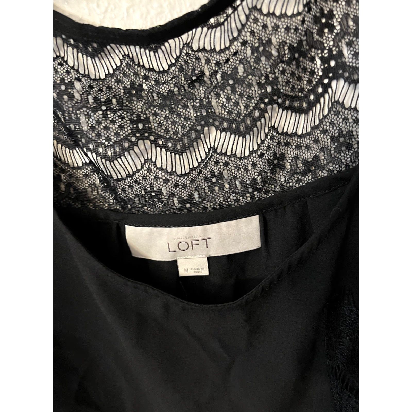 Loft Loft Tank Top Women M Black Shell Cotton GUC Soft Polyester Rayon Vintage: No (adjust to rules) Size M / US 6-8 / IT 42-44 - 2 Thumbnail