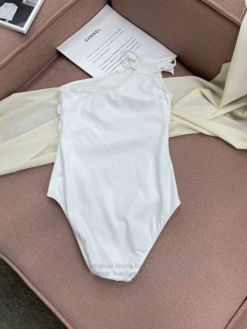 Chanel Chanel White bow swimsuit jumpsuit Size 25" / US 0 / IT 36 - 3 Thumbnail