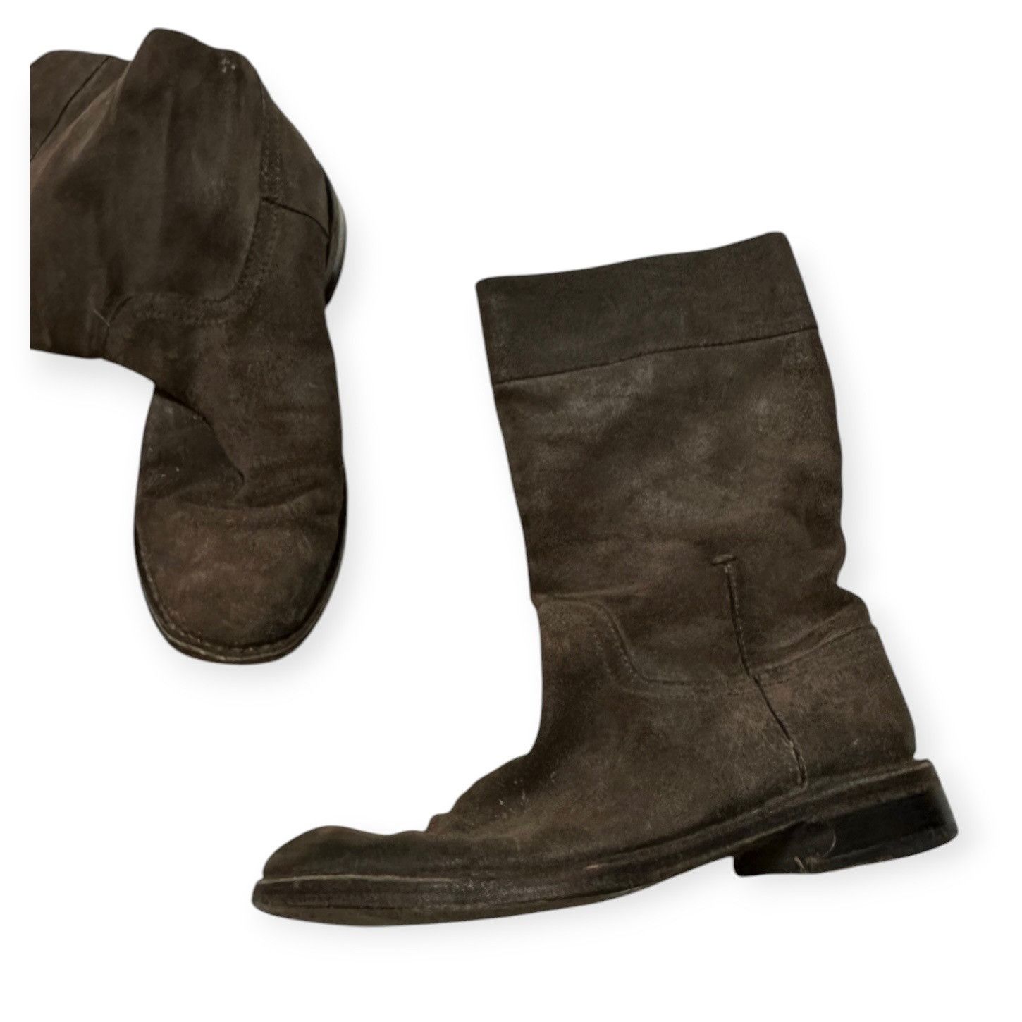 Costume National Costume National Distressed Brown Suede Leather Boots, 38EU Size US 8 / IT 38 - 1 Thumbnail