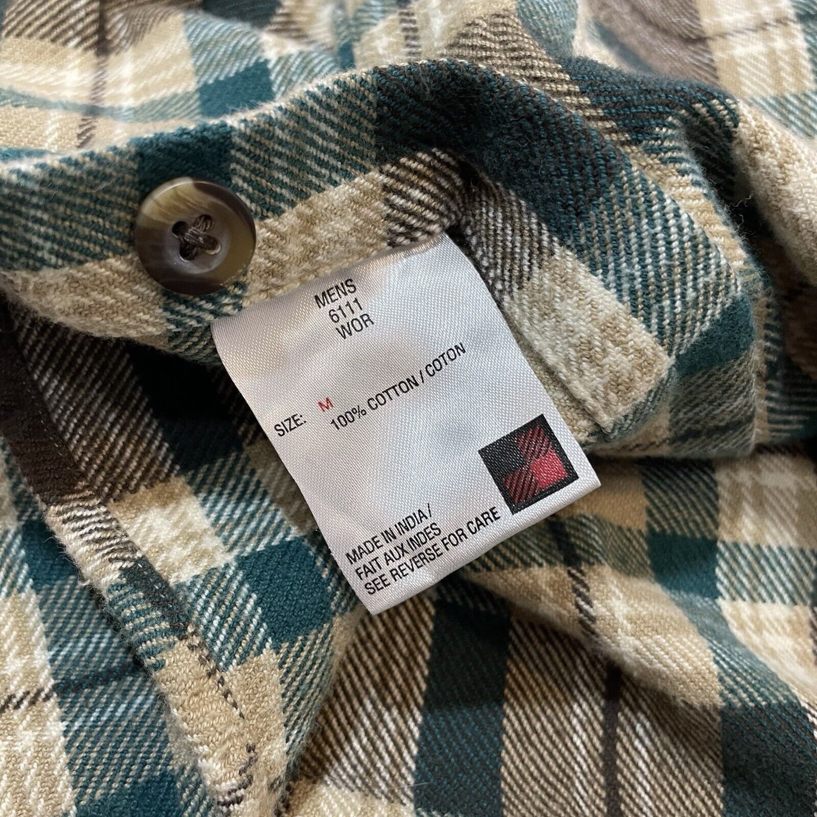 Woolrich Woolen Mills Woolrich Men's Green Blue Plaid Flannel Shirt Size M Outdoor Size US M / EU 48-50 / 2 - 7 Thumbnail