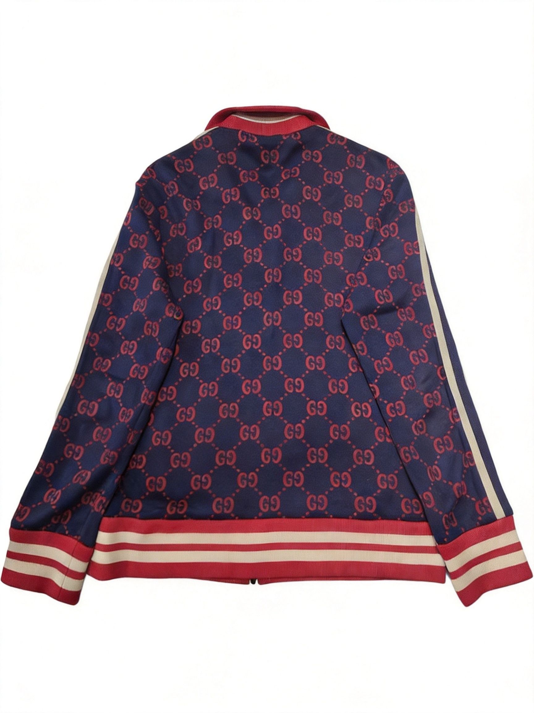 Gucci Gg Jacquard Zip Jacket Size Xl/ in Blue, Men's