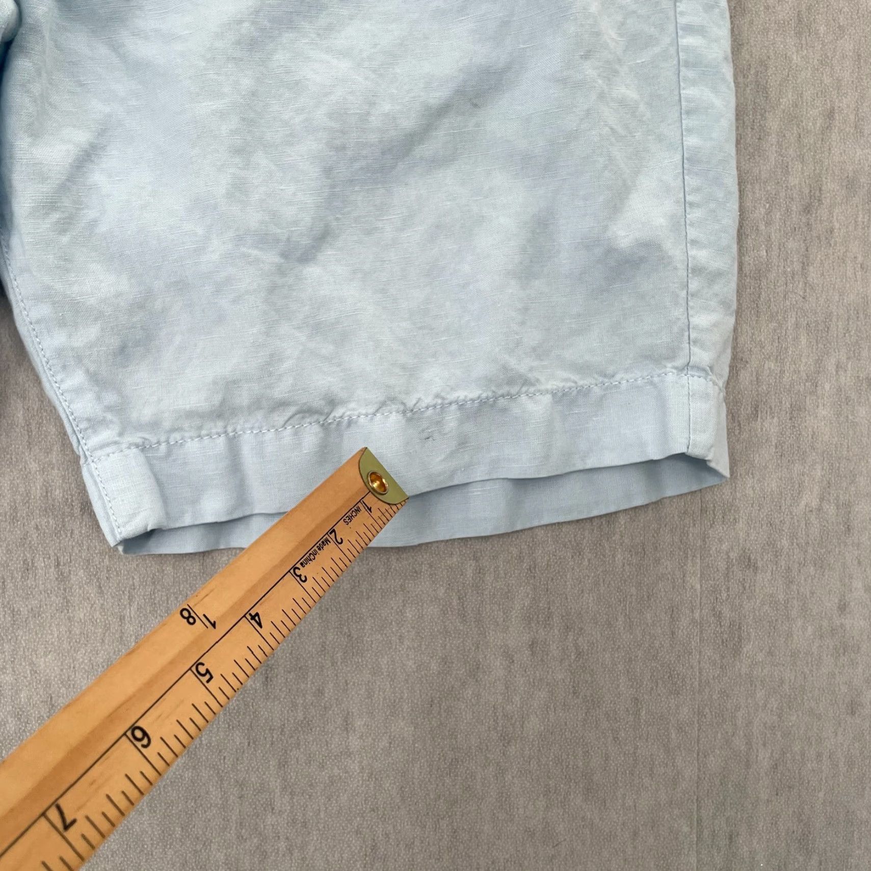 Faherty VINTAGE Faherty Shorts Mens 36 Blue Linen Cotton Pockets Logo Chino Casual 90s Beach Mens Size US 36 / EU 52 - 7 Thumbnail