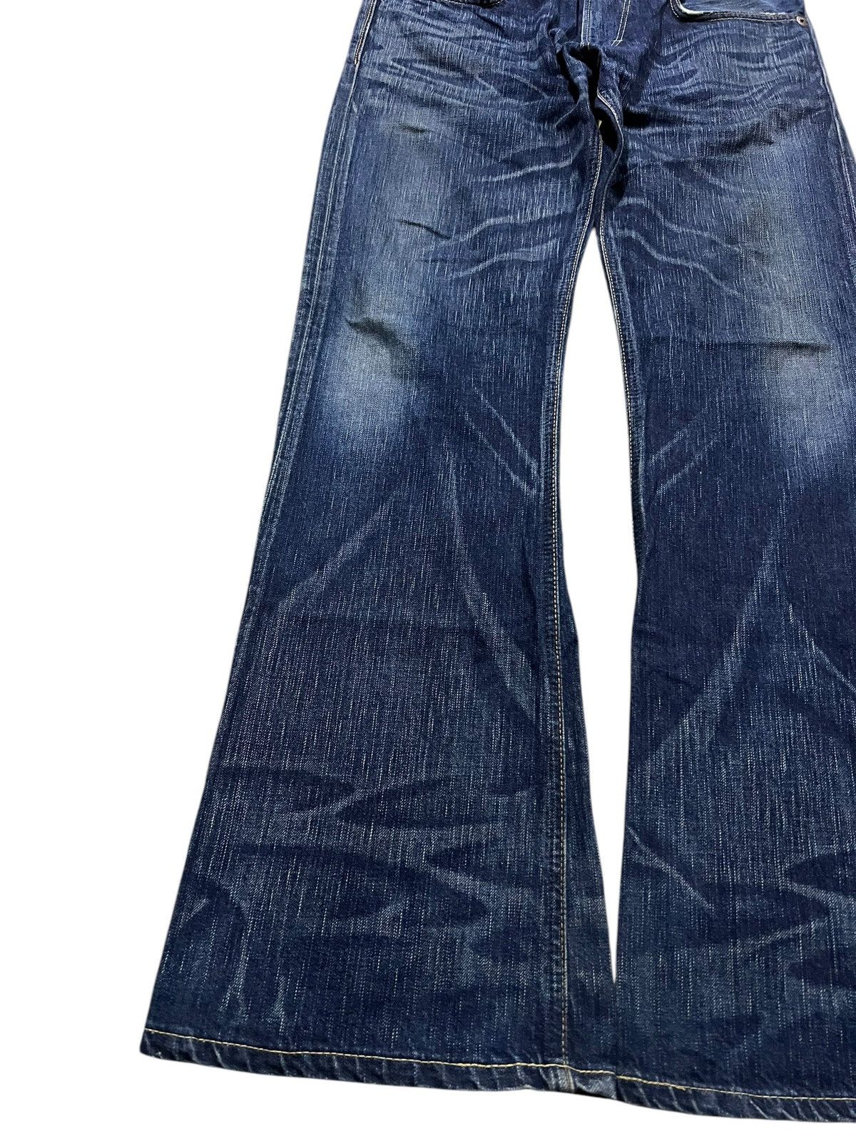 Edwin × If Six Was Nine × Japanese Brand 💥FLARE💥VINTAGE EDWIN 503 BLUE TRIP JEANS Size US 34 / EU 50 - 3 Thumbnail