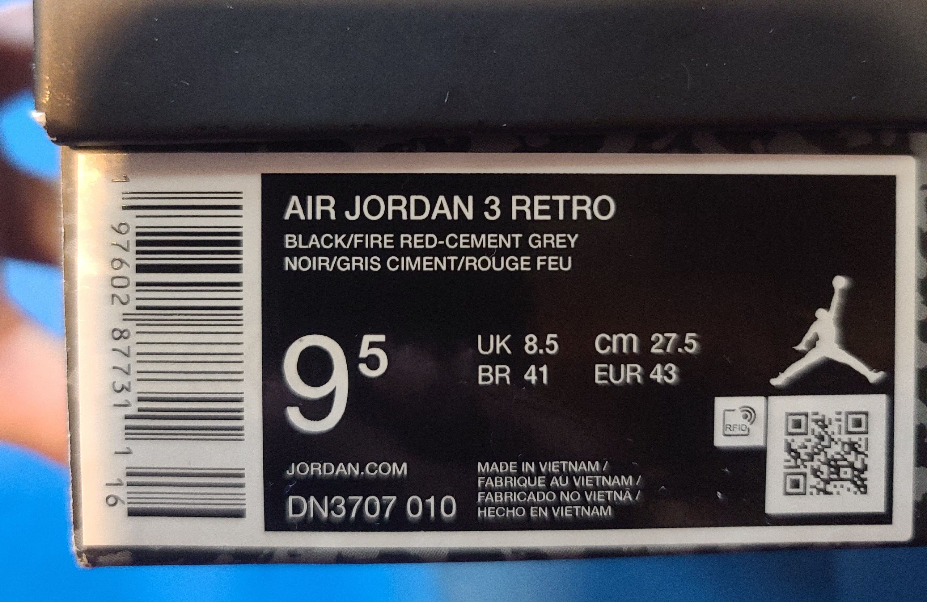 Jordan Brand Black Cement 3s Size US 9.5 / EU 42-43 - 2 Thumbnail