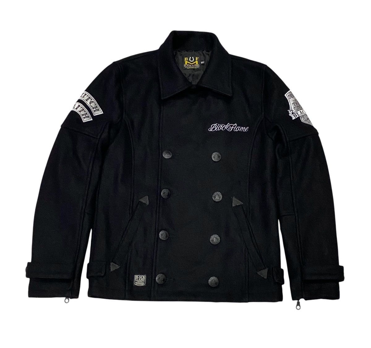 Japanese Brand Black Flame Wool Jacket Size US S / EU 44-46 / 1 - 3 Thumbnail