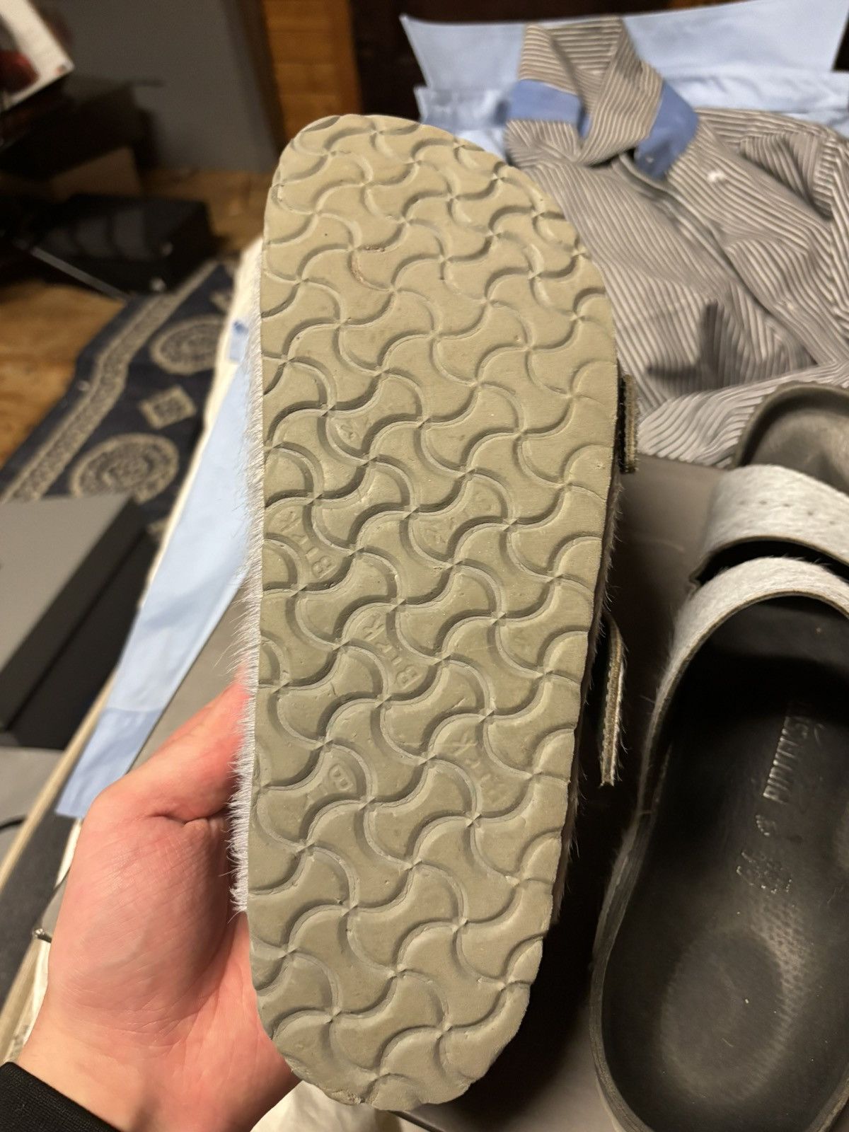 Birkenstock × Rick Owens rick owen’s pony hair birks Size US 11 / EU 44 - 3 Thumbnail