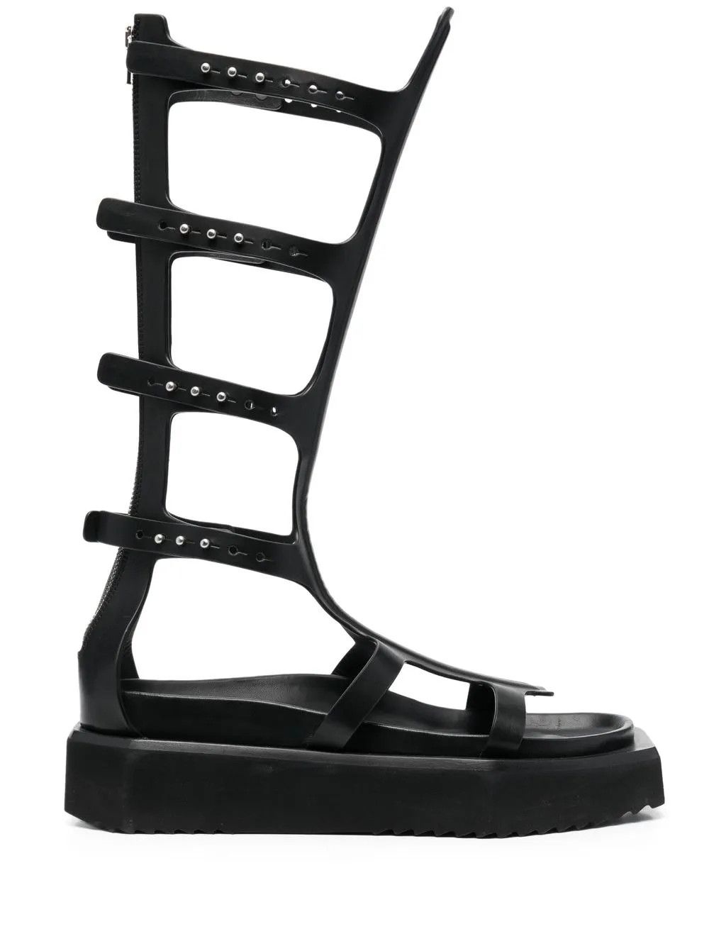 Rick Owens o1y0126 Leather Gladiator Sandals in Black Size US 8 / IT 38 - 1 Thumbnail