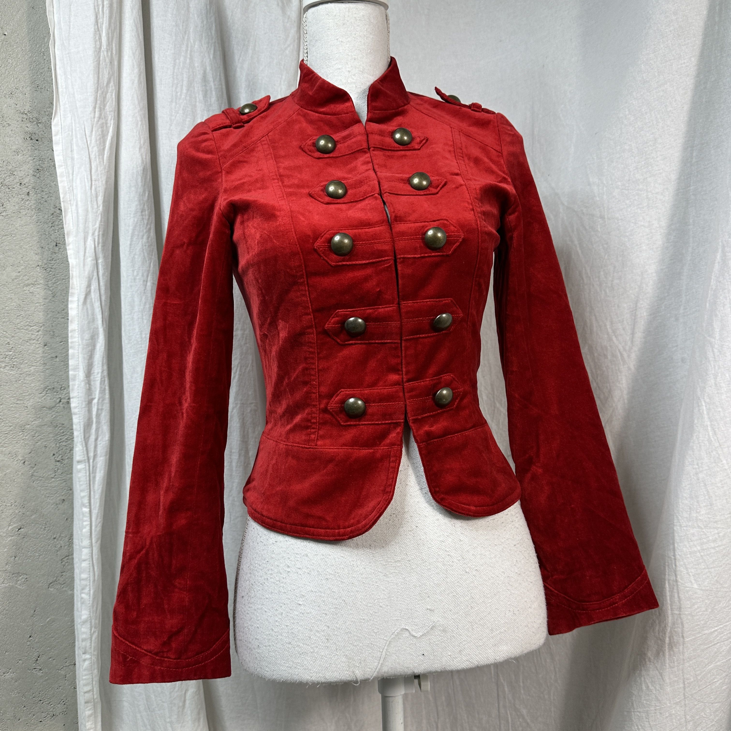 Vintage Military Styled Vintage Velour Jacket Size S / US 4 / IT 40 - 3 Thumbnail