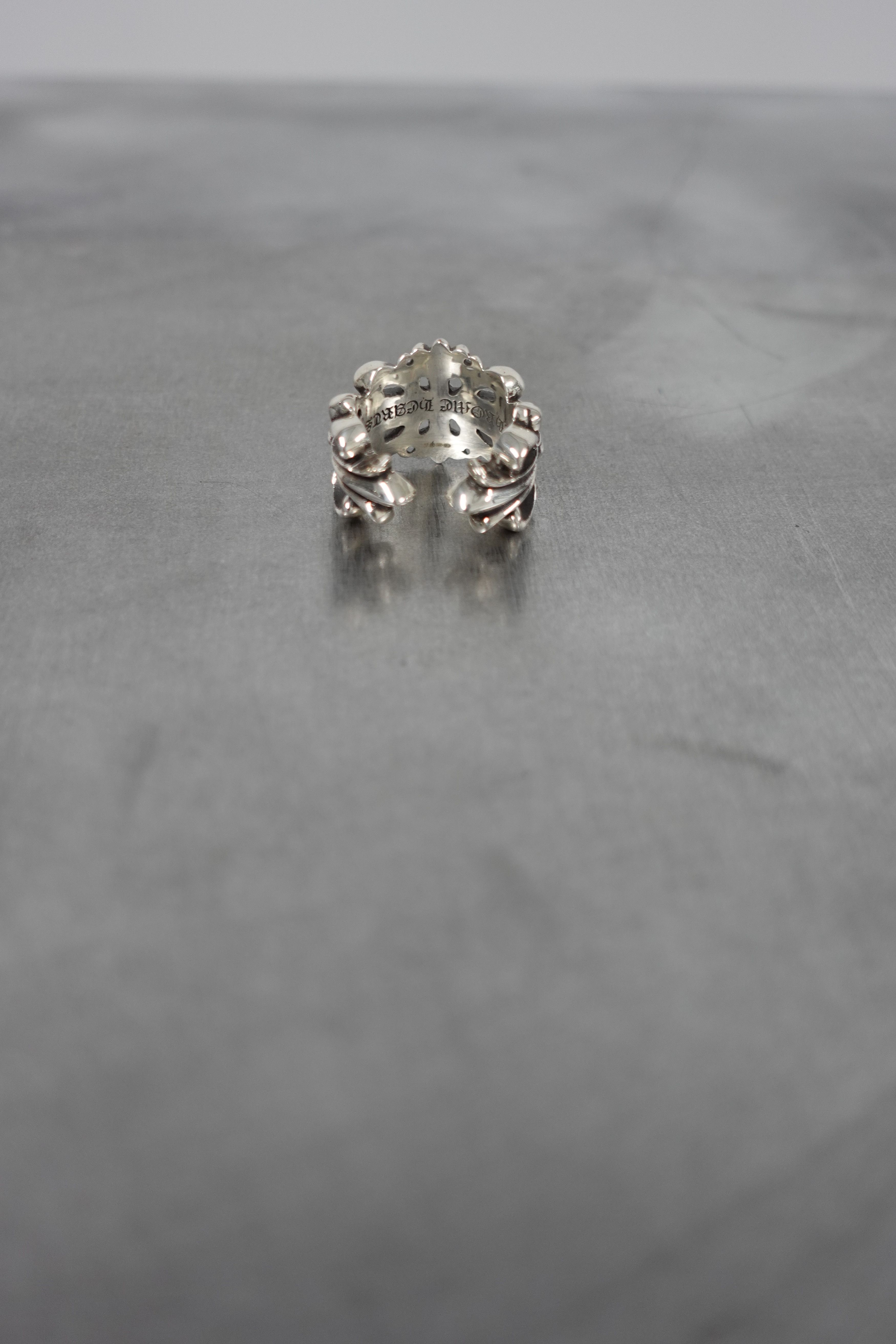 Chrome Hearts CHROME HEARTS SILVER DOUBLE FLORAL CROSS RING Size ONE SIZE - 4 Thumbnail