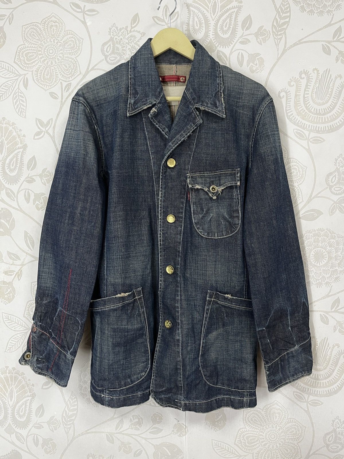 Levi's × Levi's Made & Crafted × Vintage Levis Redloop Chore Jacket Hidden Rivet Buttons Size US L / EU 52-54 / 3 - 4 Thumbnail