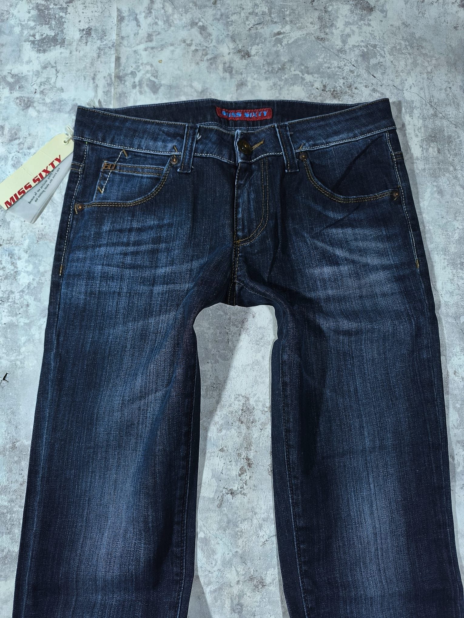 Miss Sixty lowrise y2k miss sixty italy blue faded wash jeans Size 31" - 2 Thumbnail