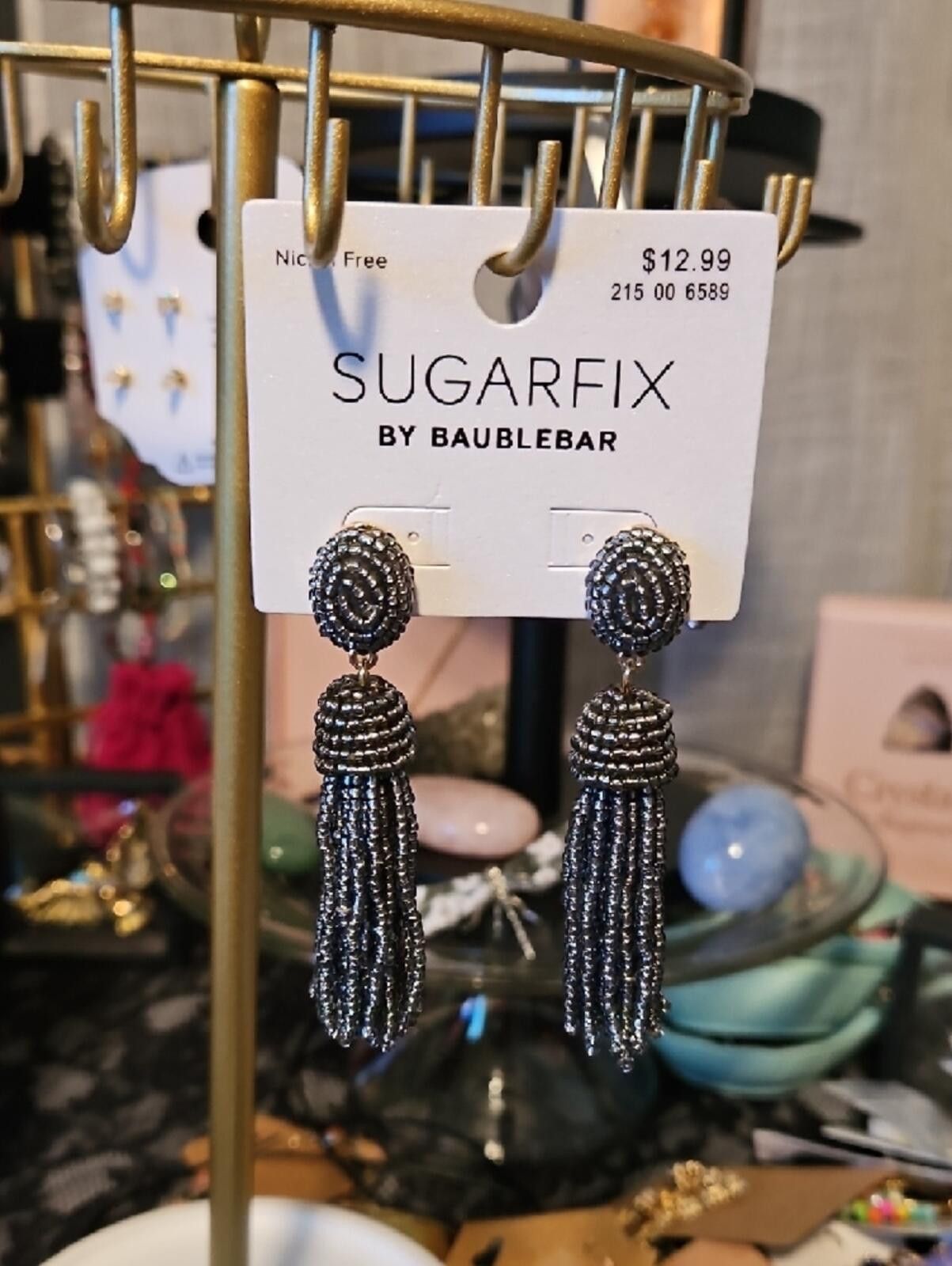 Other Silver Beaded Tassel Drop Earrings Size ONE SIZE - 2 Thumbnail