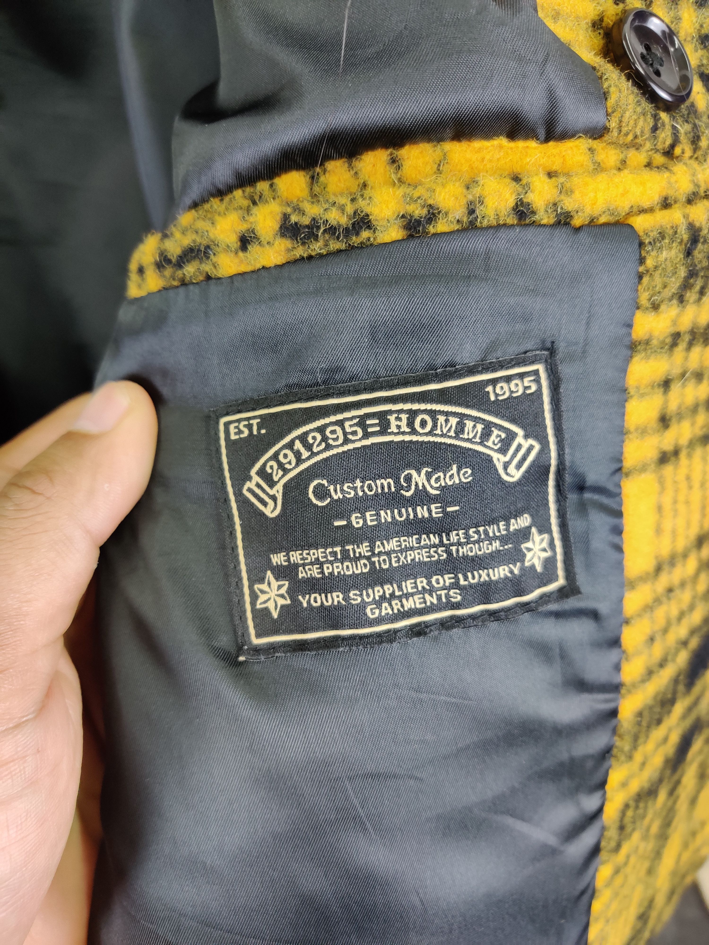 291295=Homme 291295 = Homme Double Breasted Wool Checkered Coat Size US M / EU 48-50 / 2 - 15 Thumbnail