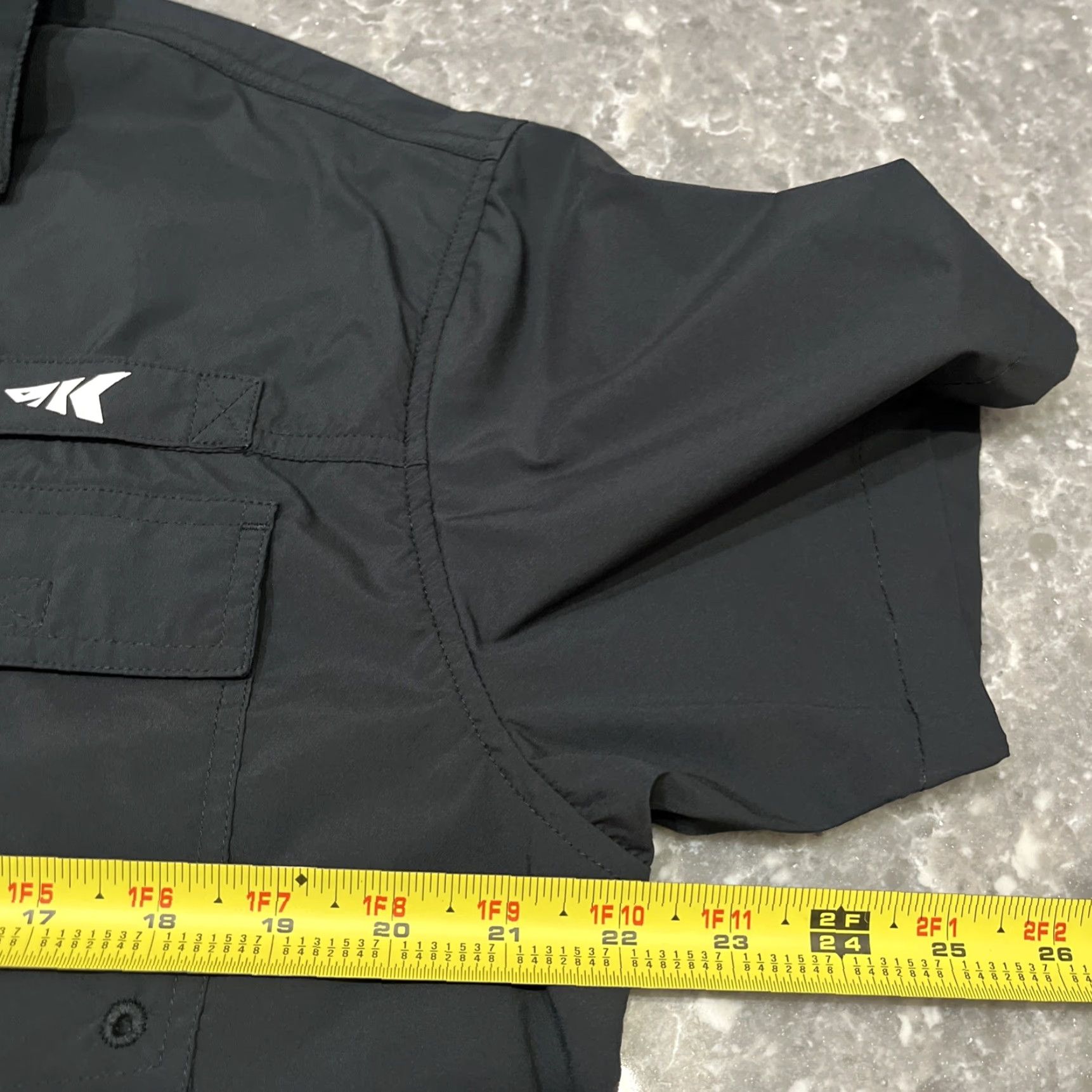 Last Kings KastKing Shirt Mens Medium Fishing Performance UPF 50 Breathable Quick Dry Short Sleeve Button-Up Collared Logo Embroidered Black Polyester Size US M / EU 48-50 / 2 - 4 Thumbnail