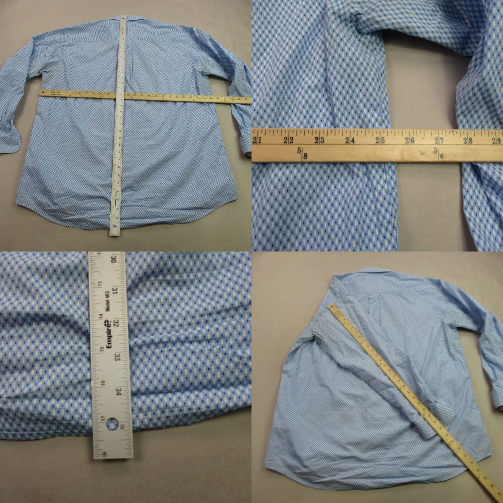 Vintage Cinch Shirt XL Blue Long Sleeve Button Front Casual Lightweight Mens Size US XL / EU 56 / 4 - 8 Thumbnail